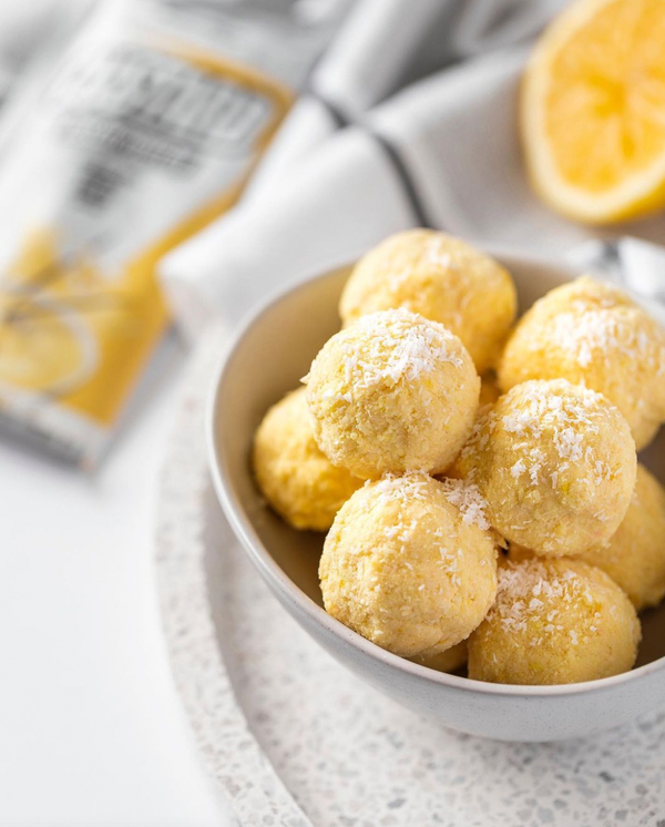 Lemon & Coconut Custard Protein Balls-Muscle Nation
