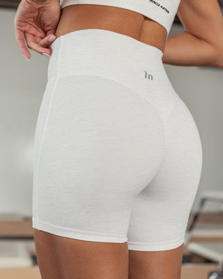 Aura Peachy Invisible Scrunch Midway Shorts - White Grey Marl-Shorts-XXS-082505WHTGMRL-XXS-MNAPPRL43714-1-Muscle Nation