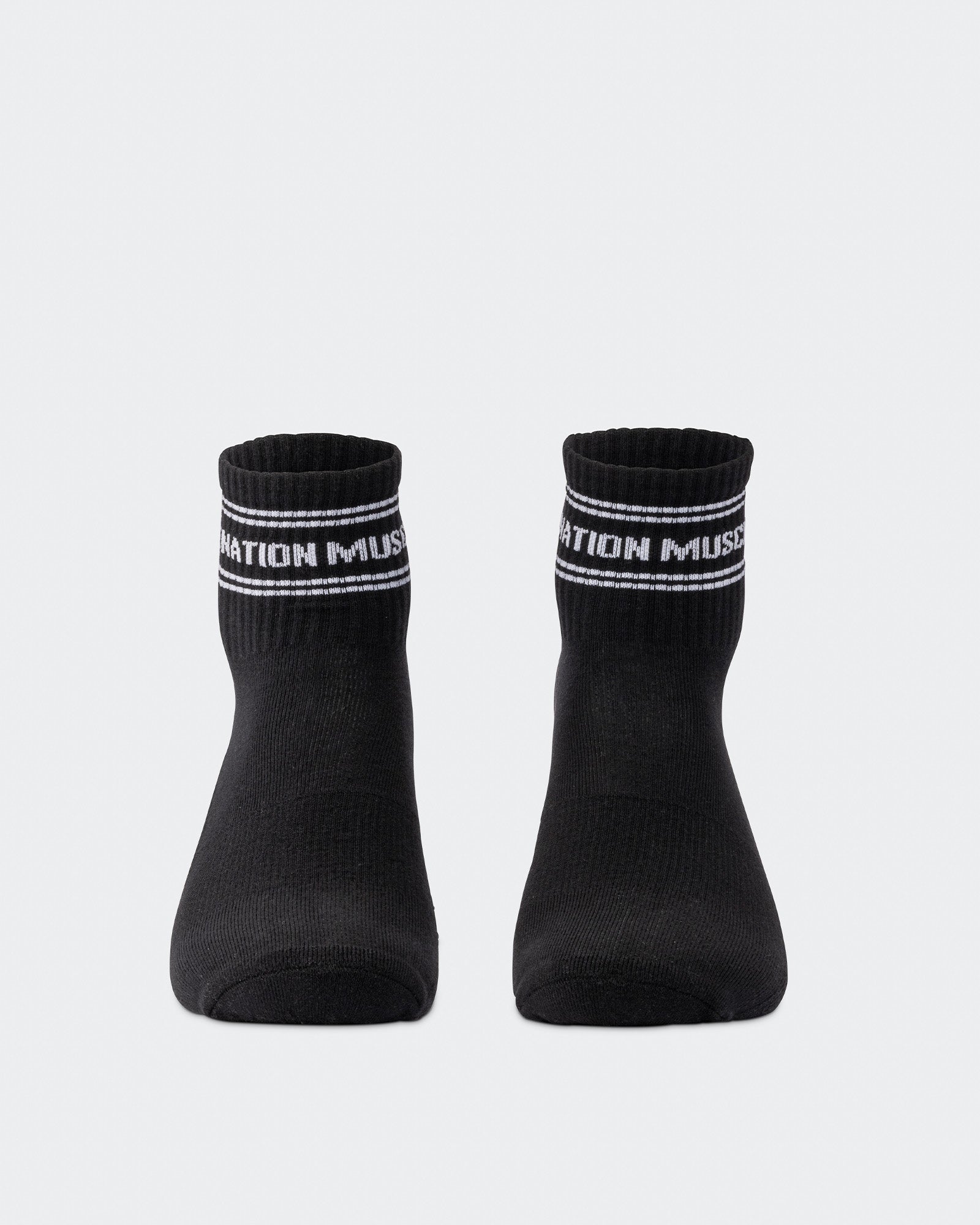 1/4 Crew Grip Sock - 1Pack - Black-Socks-ACC1125213BLK-MNAPPRL47941-4-Muscle Nation