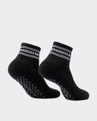 1/4 Crew Grip Sock - 1Pack - Black-Socks-ACC1125213BLK-MNAPPRL47941-1-Muscle Nation