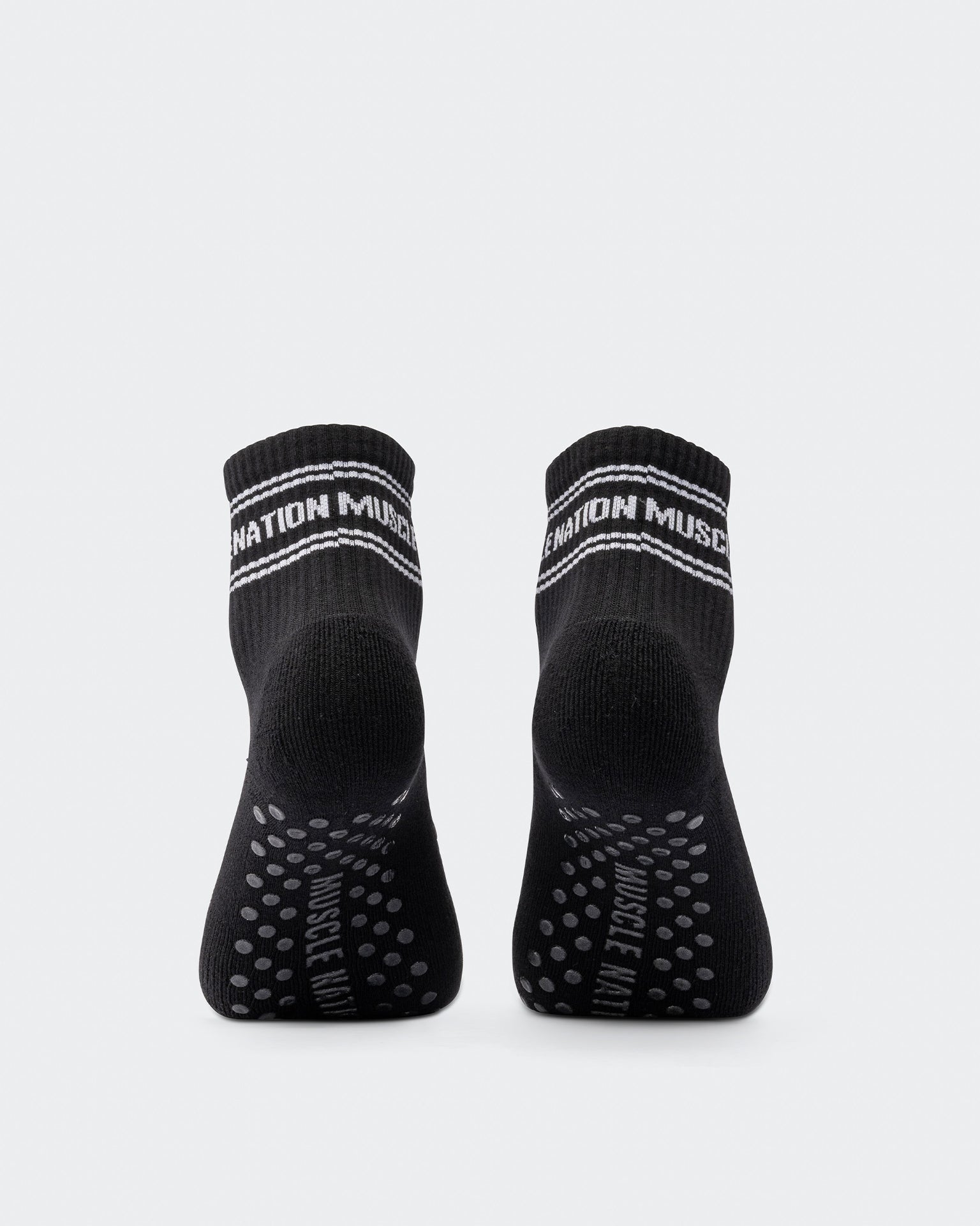 1/4 Crew Grip Sock - 1Pack - Black-Socks-ACC1125213BLK-MNAPPRL47941-5-Muscle Nation