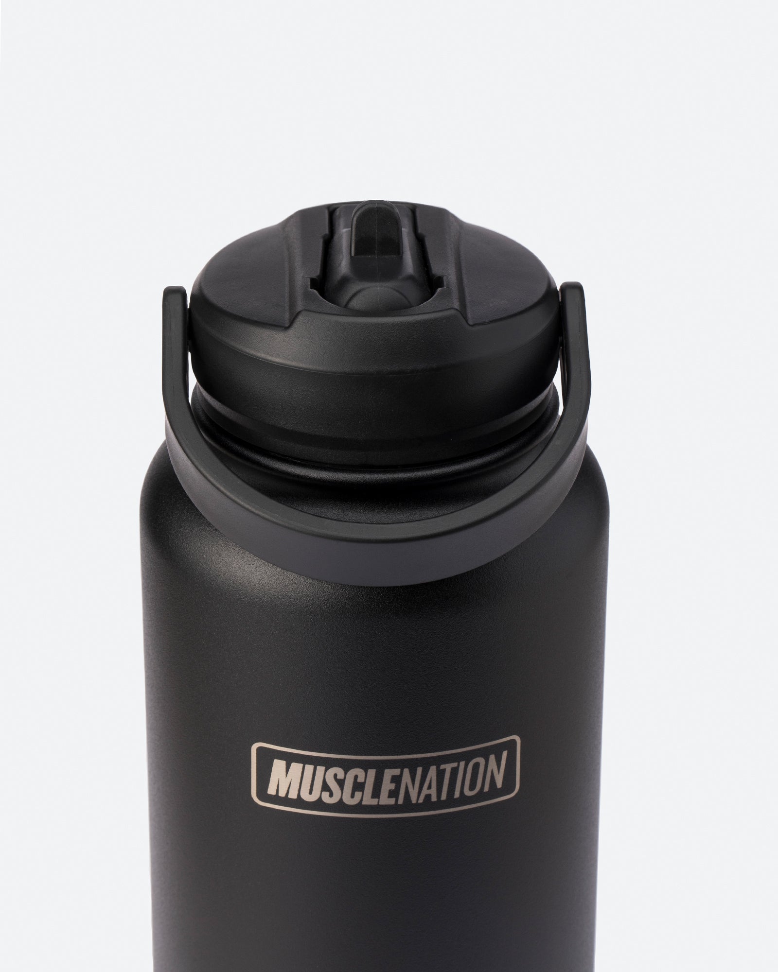 1L Insulated Water Bottle - Black-Shakers & Bottles-ONE-BLK-ONE-MNAPPRL26454-2-Muscle Nation