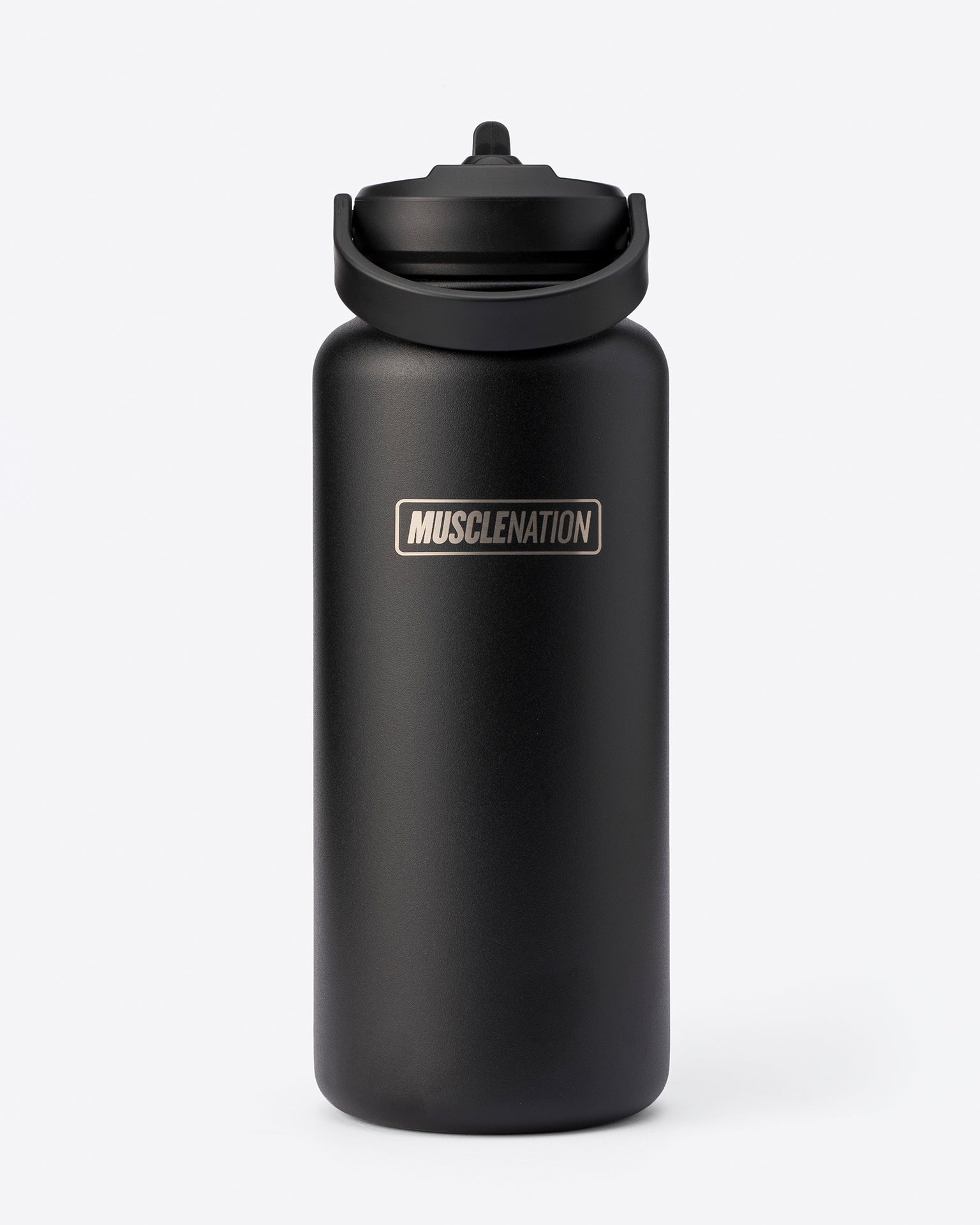 1L Insulated Water Bottle - Black-Shakers & Bottles-ONE-BLK-ONE-MNAPPRL26454-1-Muscle Nation