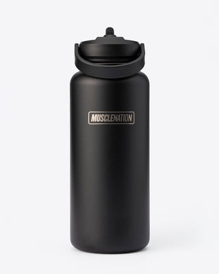 1L Insulated Water Bottle - Black-Shakers & Bottles-ONE-BLK-ONE-MNAPPRL26454-1-Muscle Nation