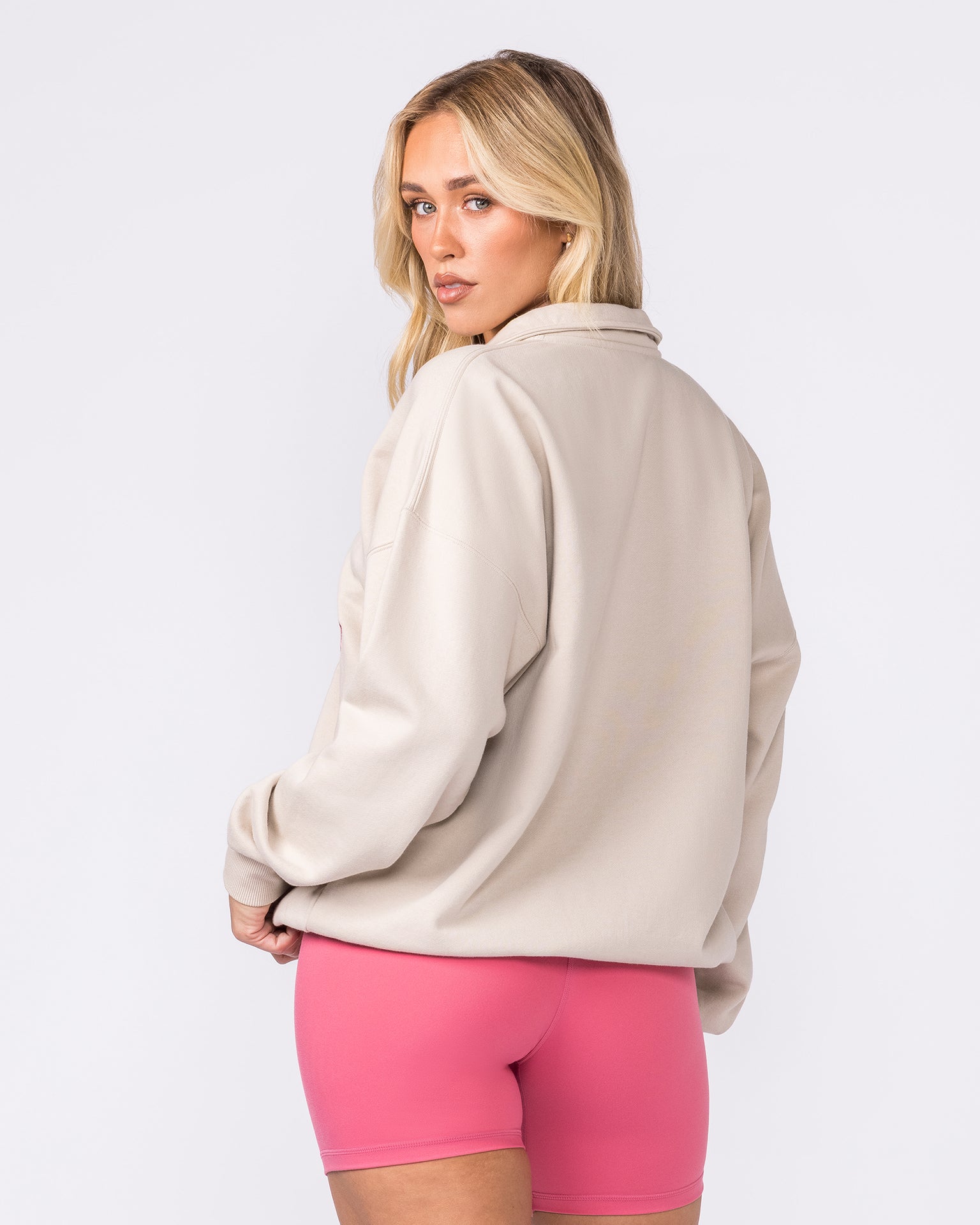 Academy Quarter Zip - Cream-Jumpers & Hoodies-XXS-042619CREAM-XXS-MNAPPRL50241-3-Muscle Nation