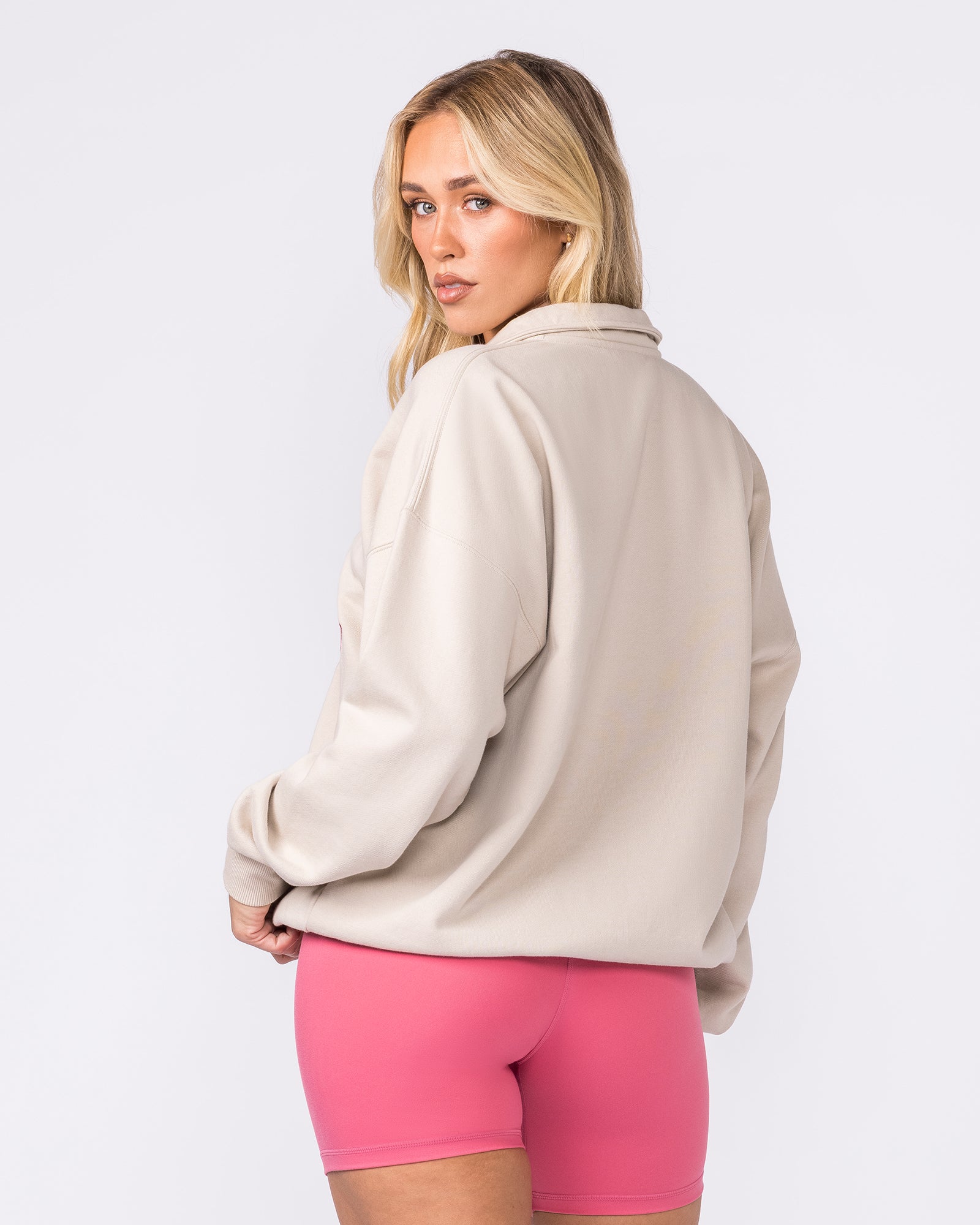 Academy Quarter Zip - Cream-Jumpers & Hoodies-XXS-042619CREAM-XXS-MNAPPRL50241-3-Muscle Nation