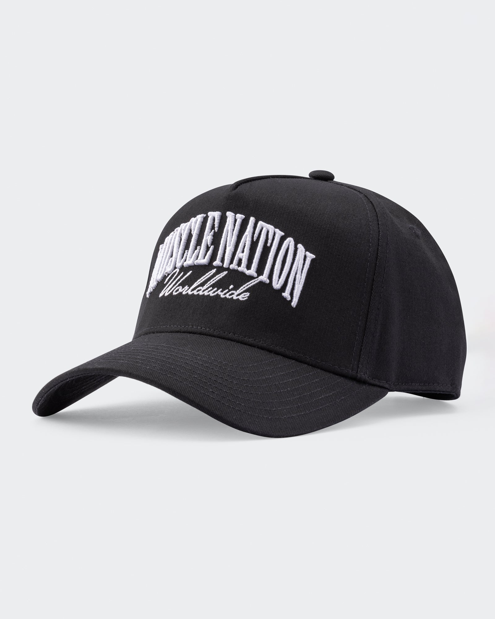 MN Worldwide A-Frame Hat - Black-Accessories-ACC1125211BLK-MNAPPRL47995-1-Muscle Nation