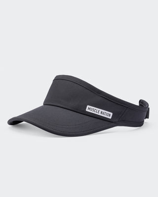Muscle Nation Active Visor - Black-Accessories-Black-ACC1124176BLK-ONE-MNAPPRL32757-1-Muscle Nation
