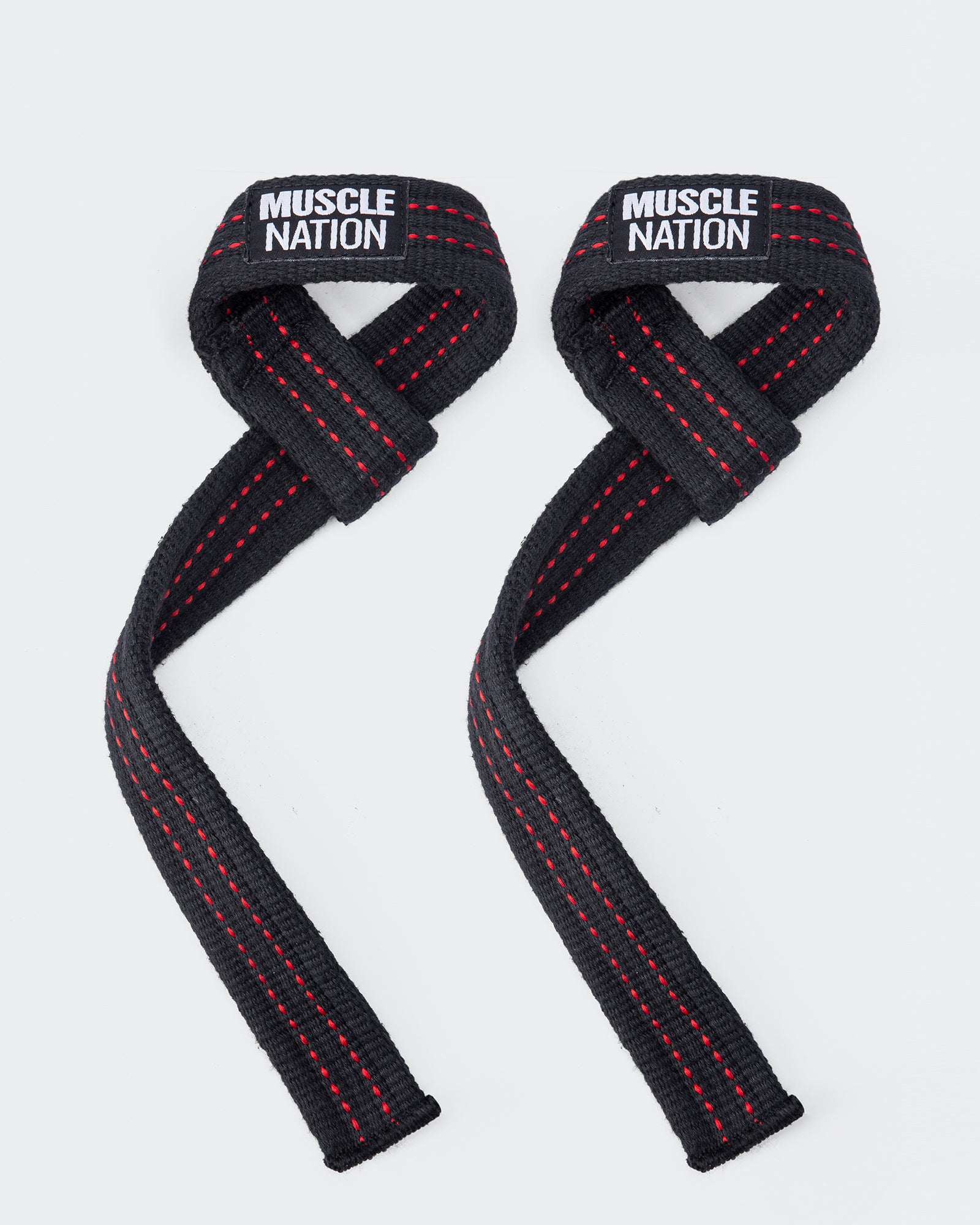 Lifting Straps - Black / Red-Belts & Straps-MNAPP22196-MNAPP22196-1-Muscle Nation