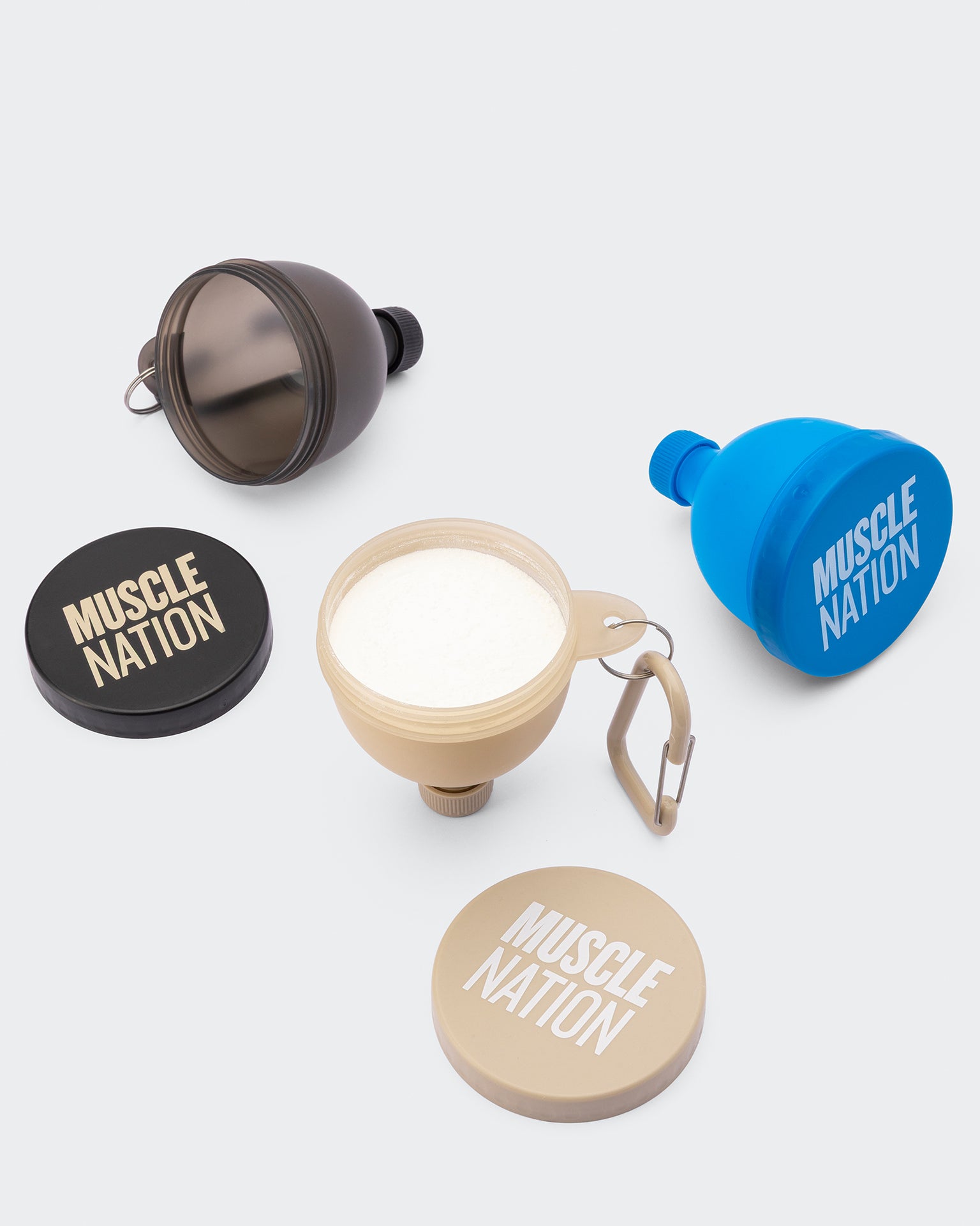 Fill And Go Funnel (x3 Pack) - Blue / Stone / Black-Accessories-Blue Stone Multi-ACC022568BLUSTNM-ONE-MNAPPRL42423-1-Muscle Nation