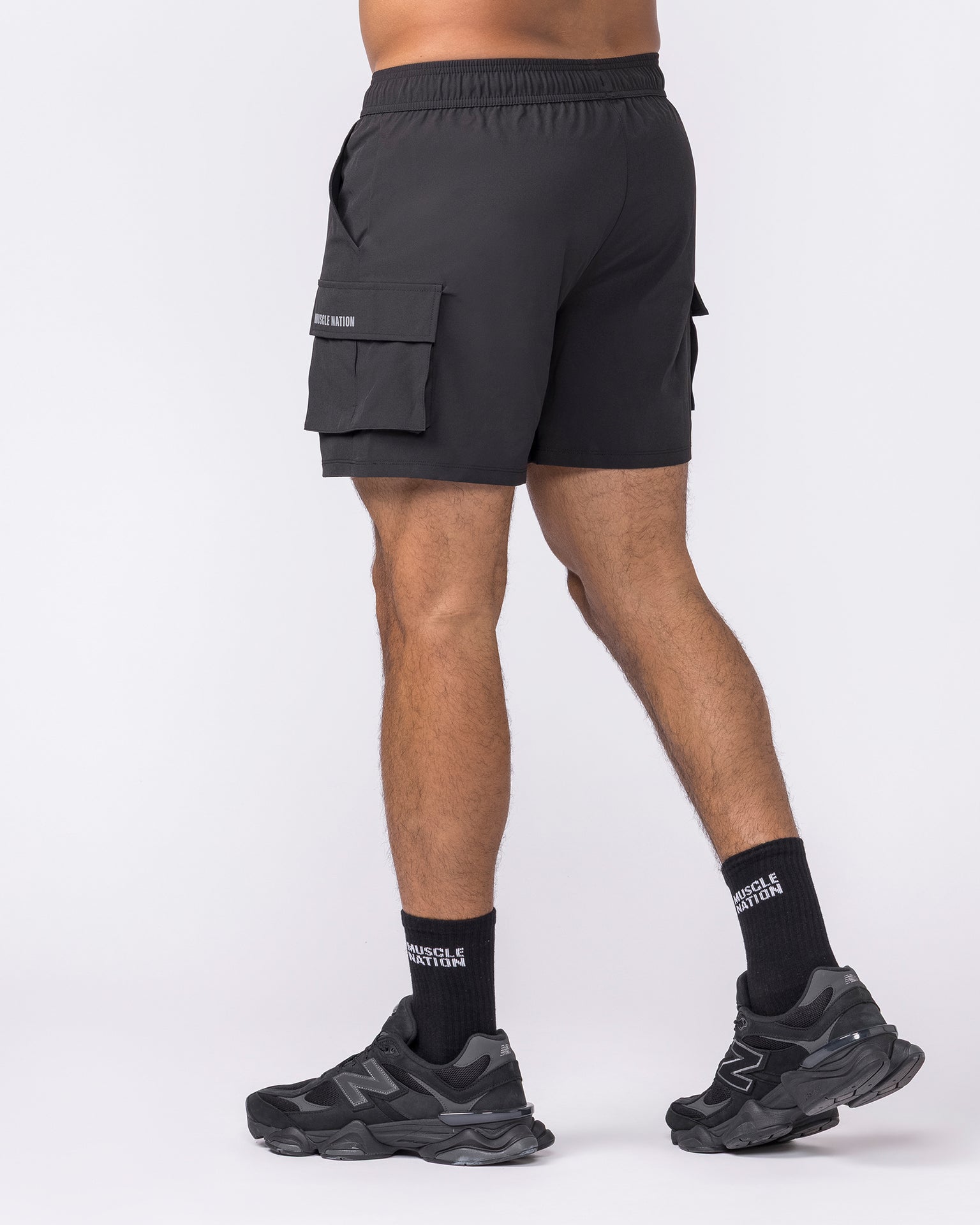 Active Cargo 5" Shorts - Black-Shorts-S-1125161BLK-S-MNAPPRL47185-2-Muscle Nation