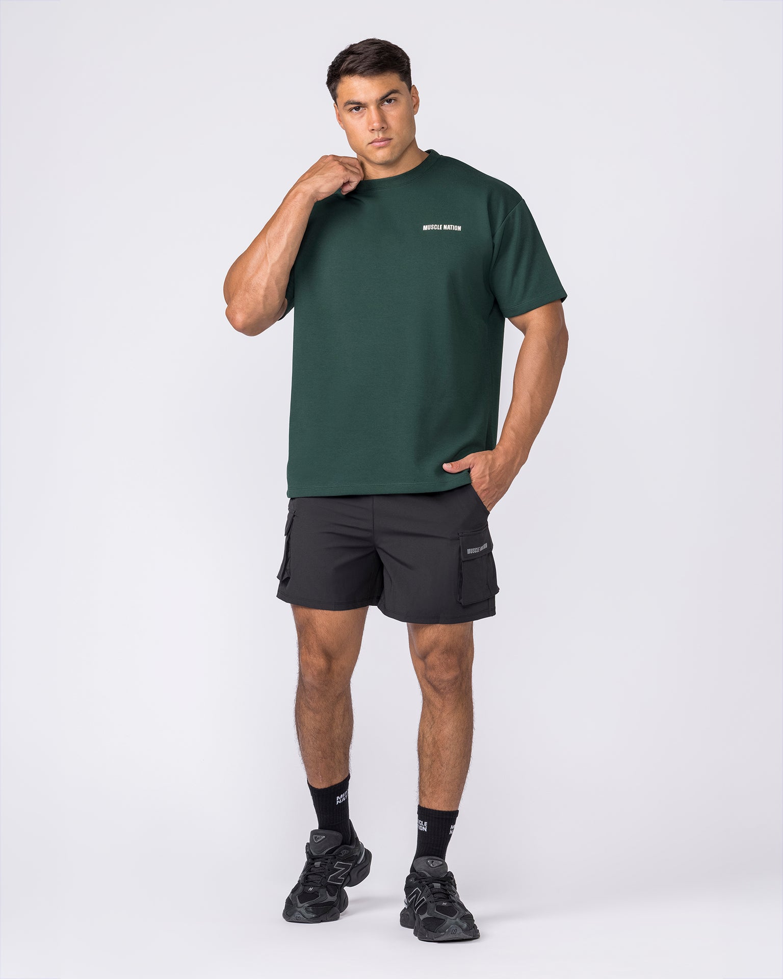 Active Cargo 5" Shorts - Black-Shorts-S-1125161BLK-S-MNAPPRL47185-7-Muscle Nation