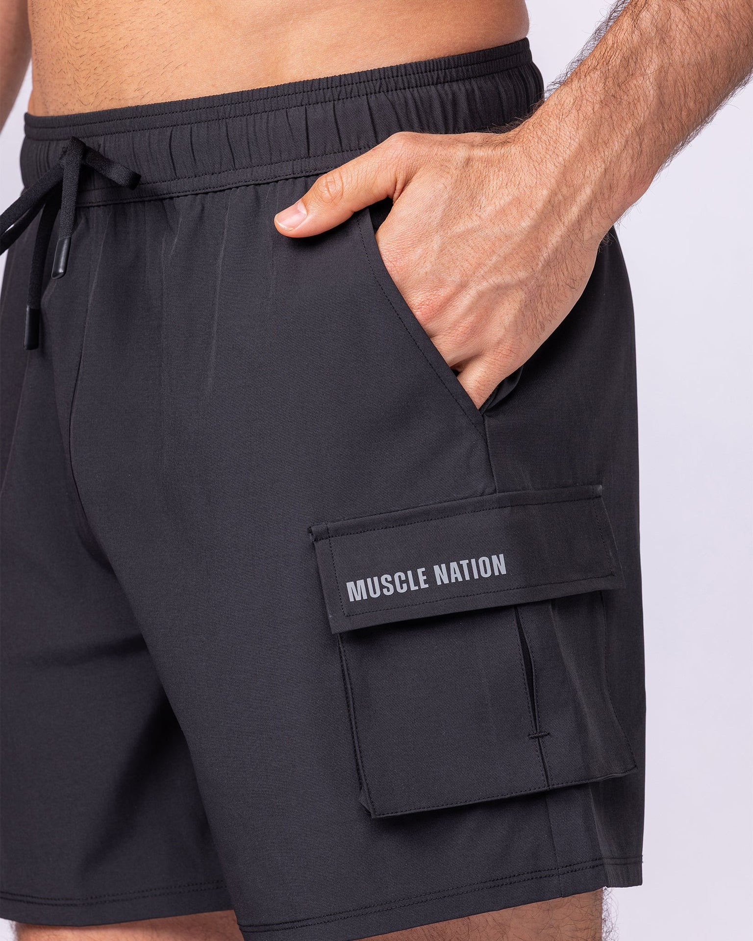 Active Cargo 5" Shorts - Black-Shorts-S-1125161BLK-S-MNAPPRL47185-4-Muscle Nation