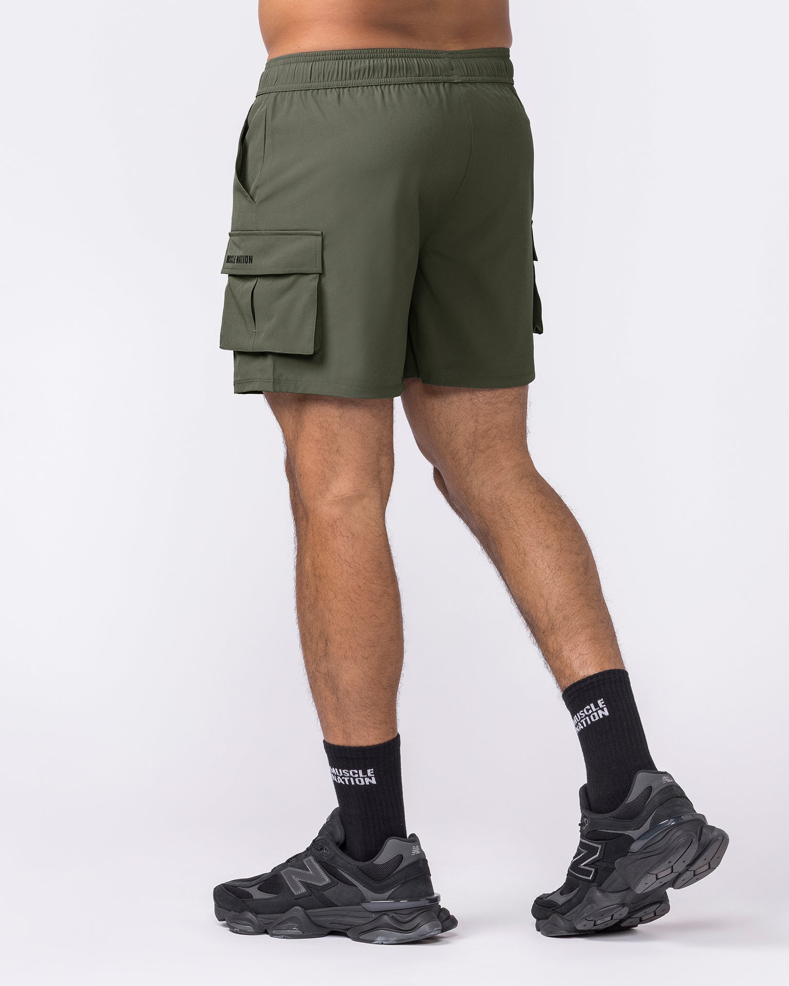 Active Cargo 5" Shorts - Dark Khaki-Shorts-S-022651DKHAKI-S-MNAPPRL49845-2-Muscle Nation