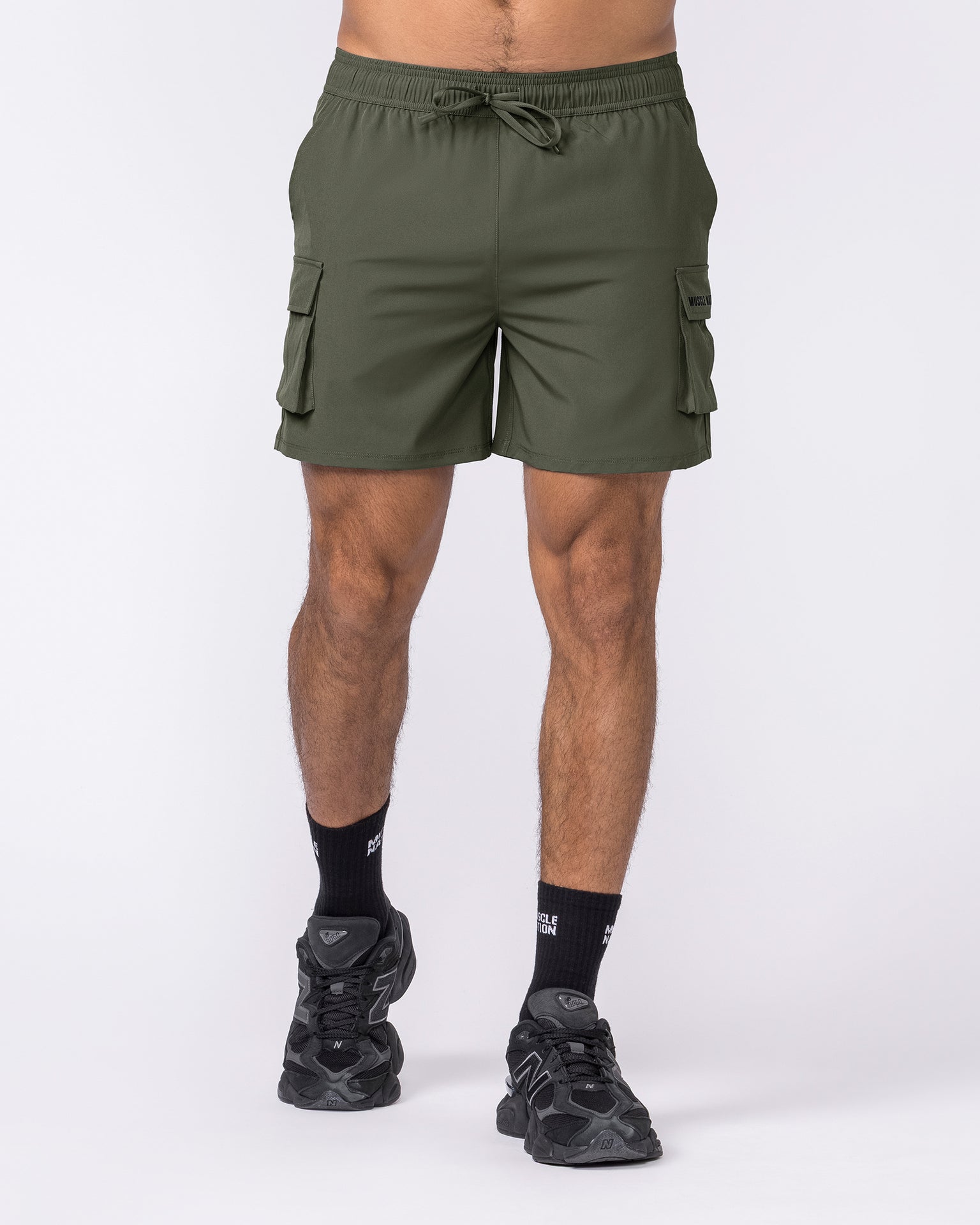 Active Cargo 5" Shorts - Dark Khaki-Shorts-S-022651DKHAKI-S-MNAPPRL49845-4-Muscle Nation