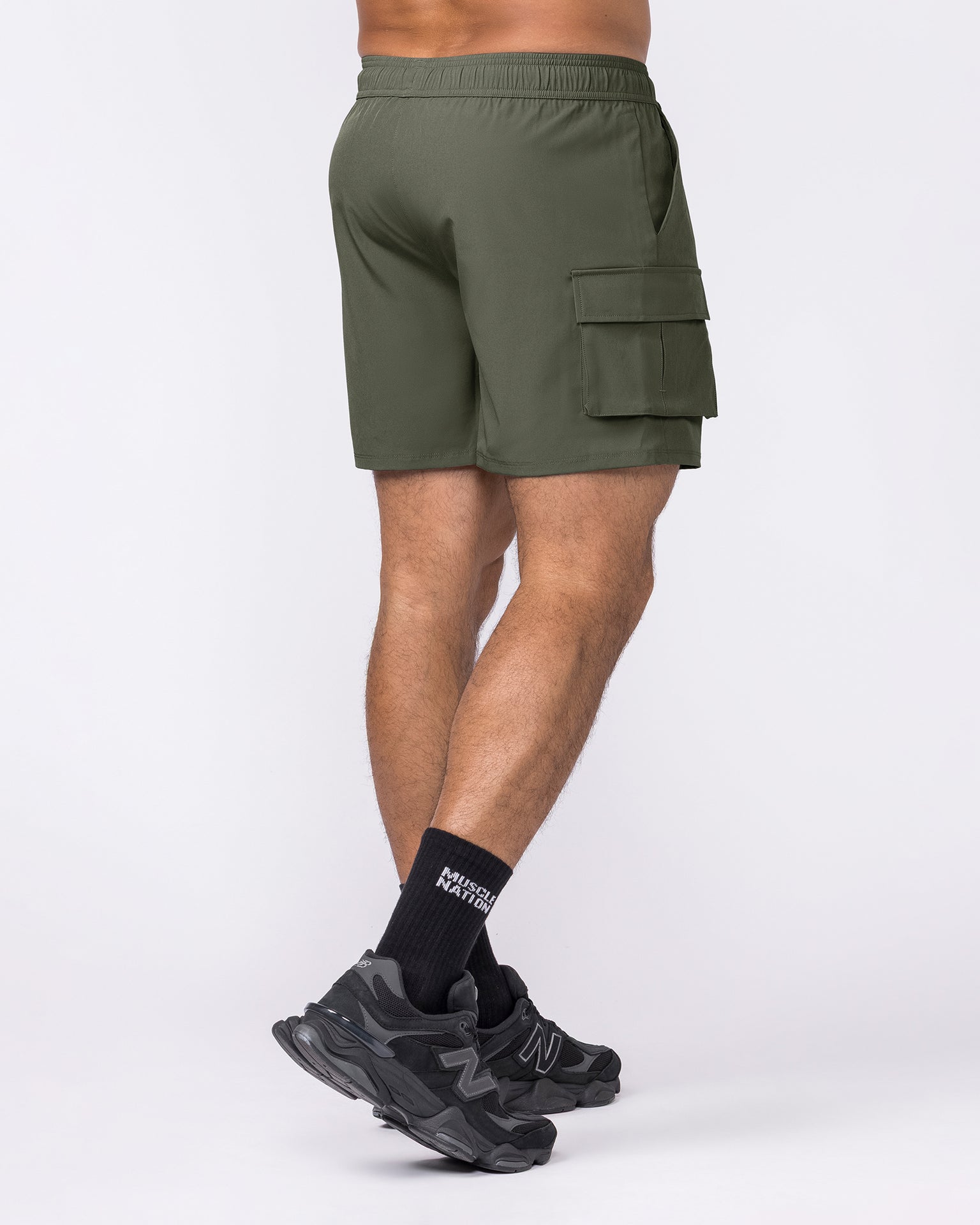 Active Cargo 5" Shorts - Dark Khaki-Shorts-S-022651DKHAKI-S-MNAPPRL49845-6-Muscle Nation