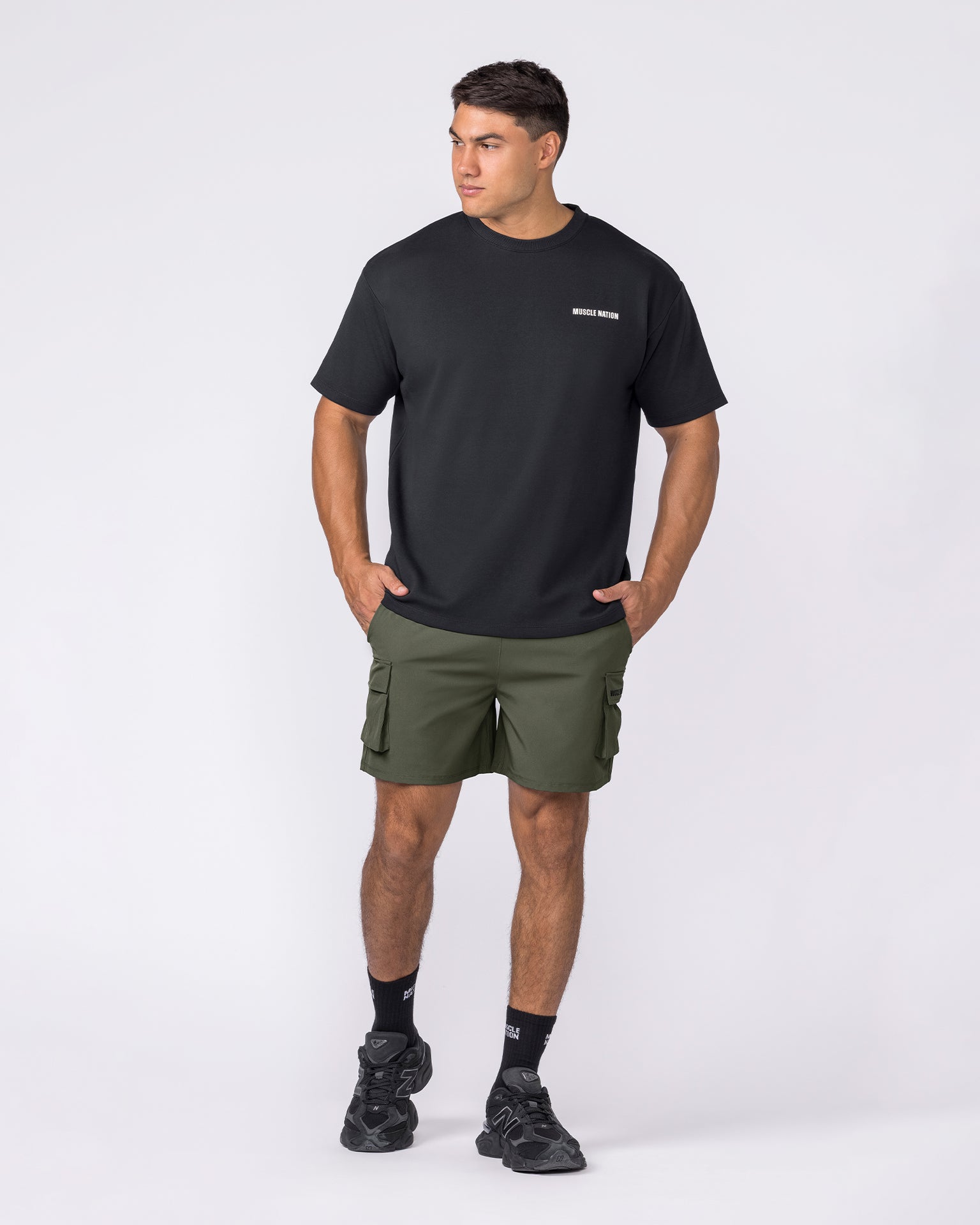 Active Cargo 5" Shorts - Dark Khaki-Shorts-S-022651DKHAKI-S-MNAPPRL49845-7-Muscle Nation