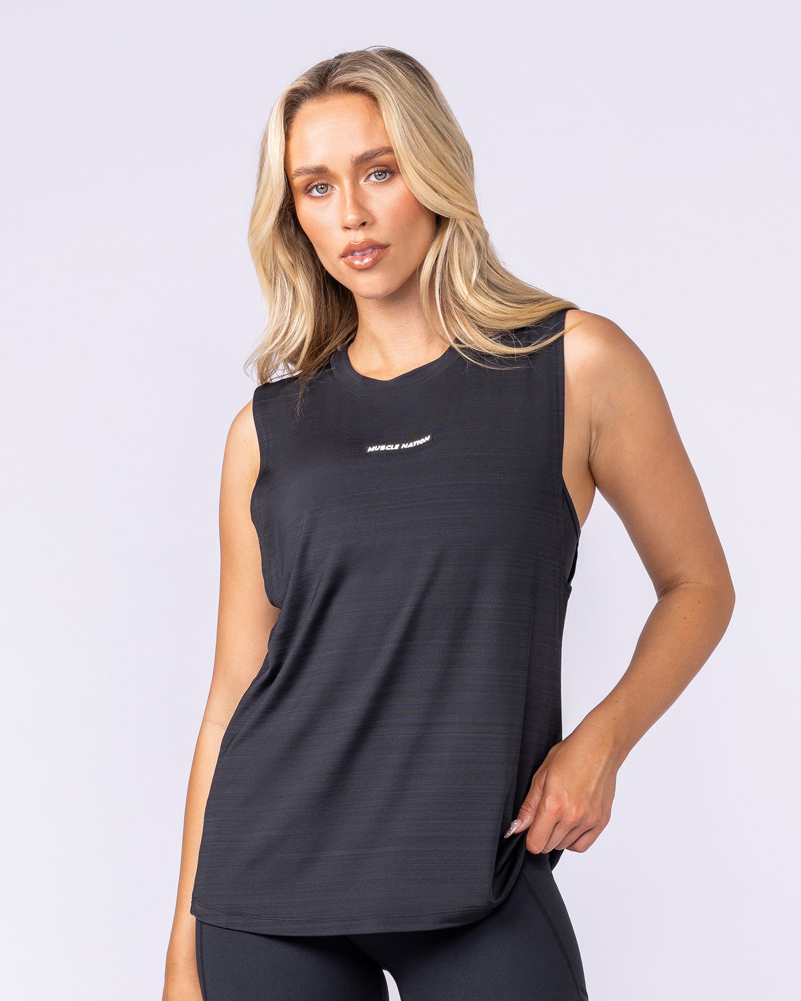 Active Drop Arm Training Tank - Black-Singlets & Tanks-XXS-112406BLK-XXS-MNAPPRL32866-1-Muscle Nation