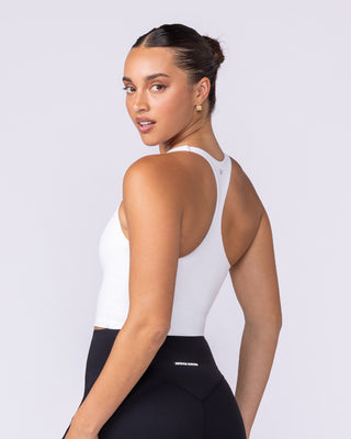 Active Form Cropped Tank - White-Singlets & Tanks-XXS-1125128WHT-XXS-MNAPPRL45372-2-Muscle Nation