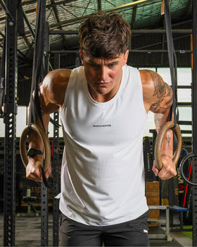 Active Training Tank - White-Singlets & Tanks-S-042508WHT-S-MNAPPRL41887-1-Muscle Nation