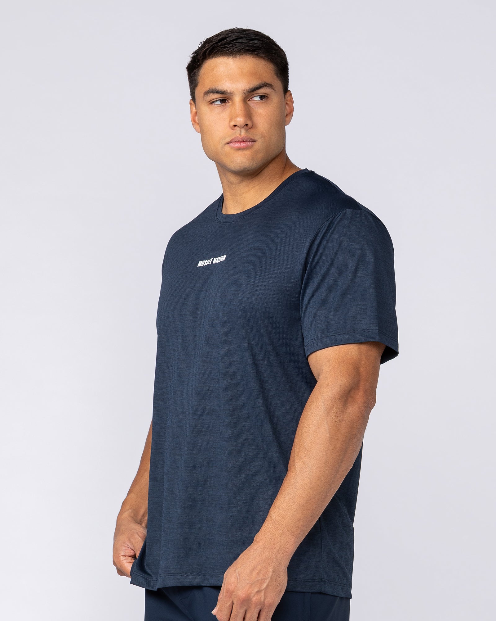 Aero Active Tee - Navy-T-Shirts-S-082532NAVY-S-MNAPPRL43942-2-Muscle Nation