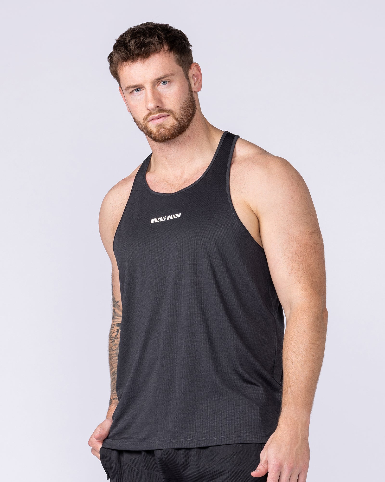 Aero Y Back Singlet - Black-Singlets & Tanks-S-112563BLK-S-MNAPPRL47213-3-Muscle Nation