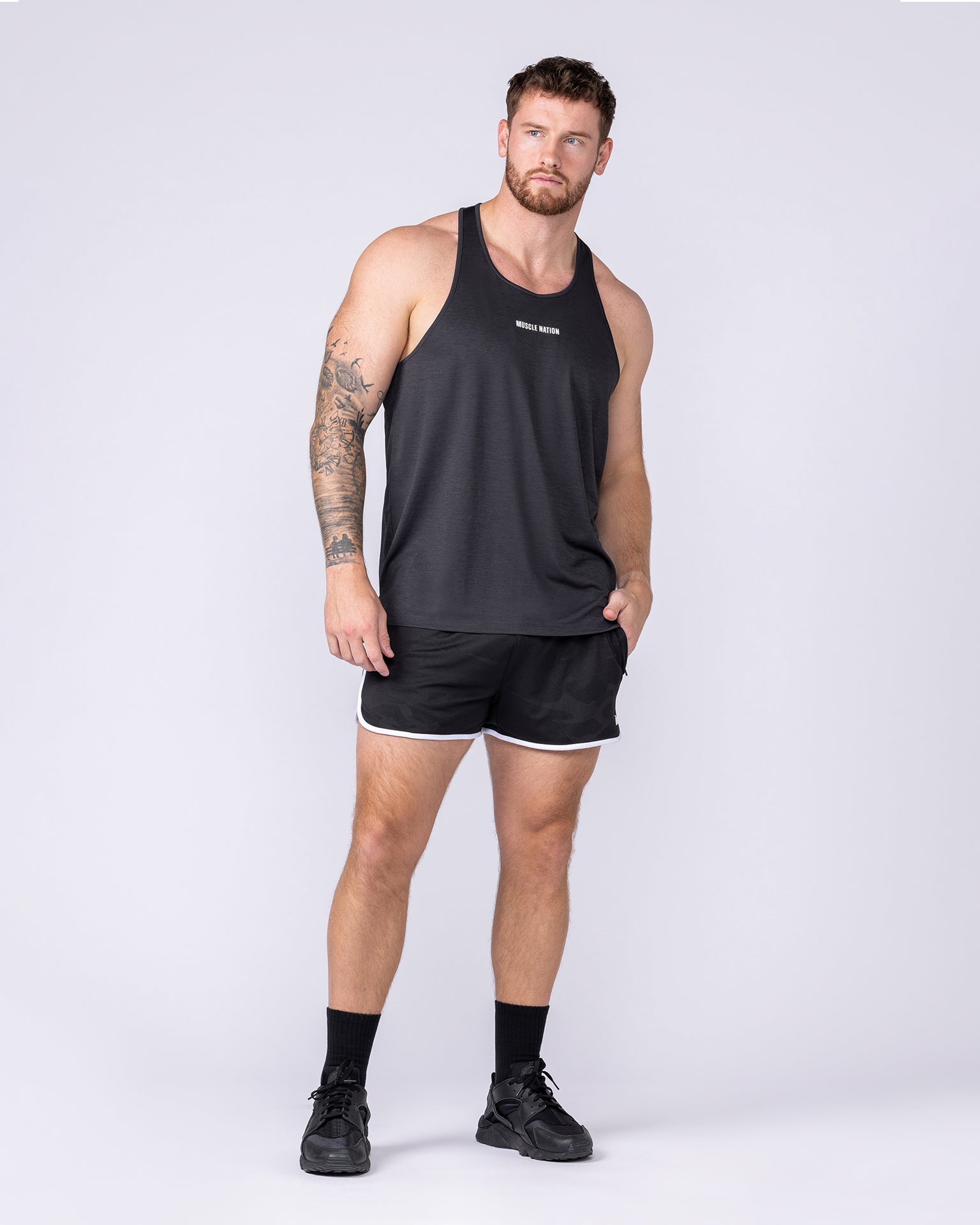 Aero Y Back Singlet - Black-Singlets & Tanks-S-112563BLK-S-MNAPPRL47213-6-Muscle Nation