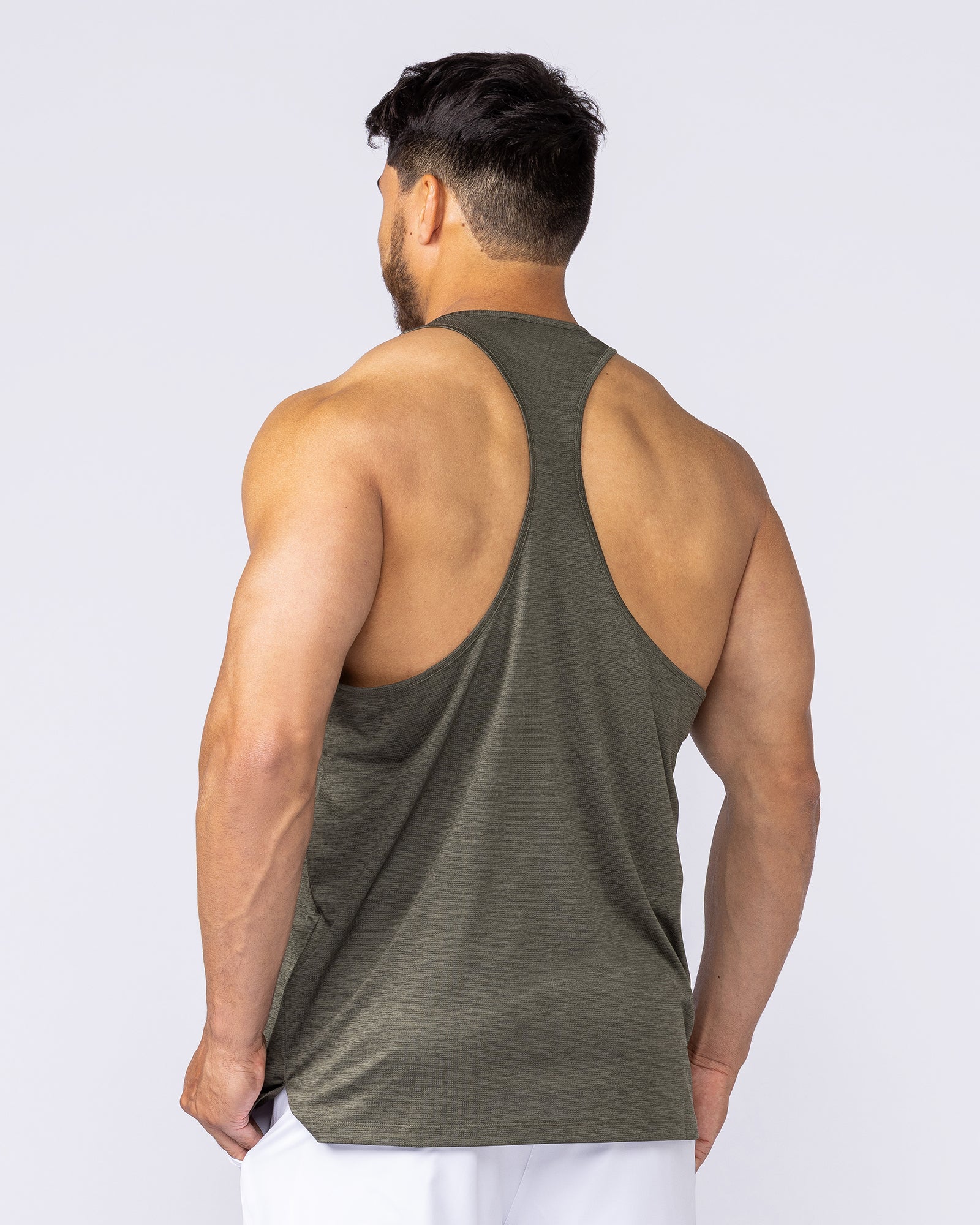 Aero Y Back Singlet - Khaki-Singlets & Tanks-S-112563DKHAKI-S-MNAPPRL47220-2-Muscle Nation