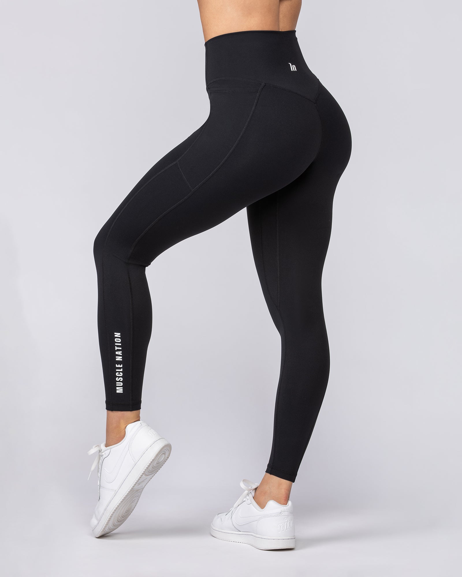Agility Aura Pocket Ankle Length Leggings - Black-Leggings-XXS-082423BLK-XXS-MNAPPRL32244-6-Muscle Nation