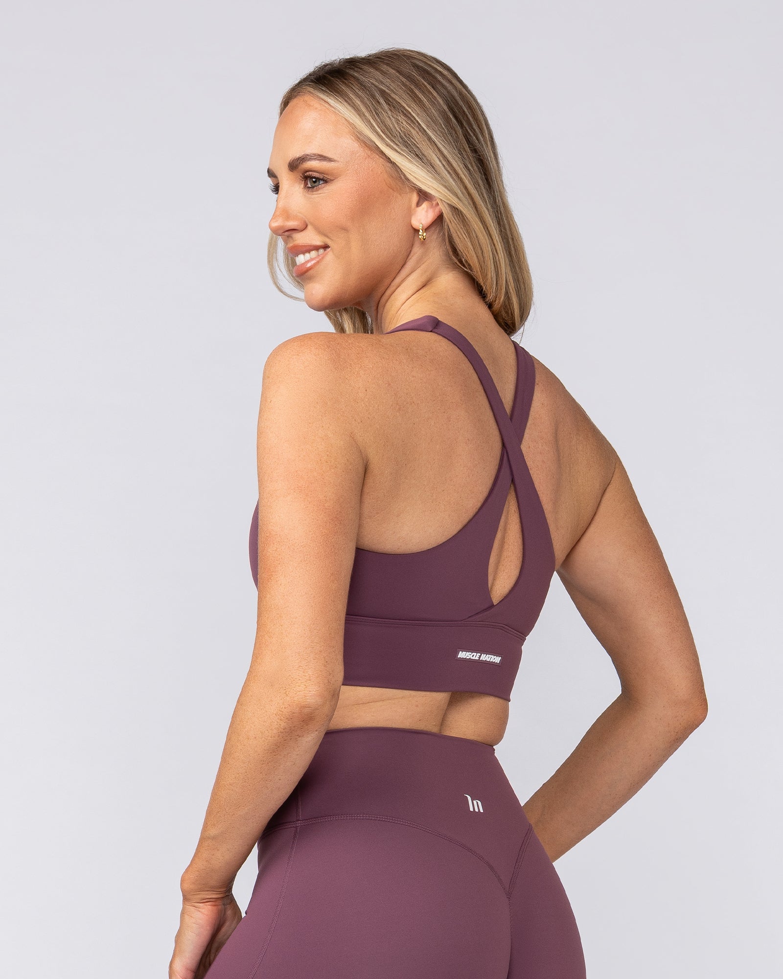 Allure Longline Bra - Acai-Sports Bras-XS-082502ACAI-XS-MNAPPRL43629-3-Muscle Nation
