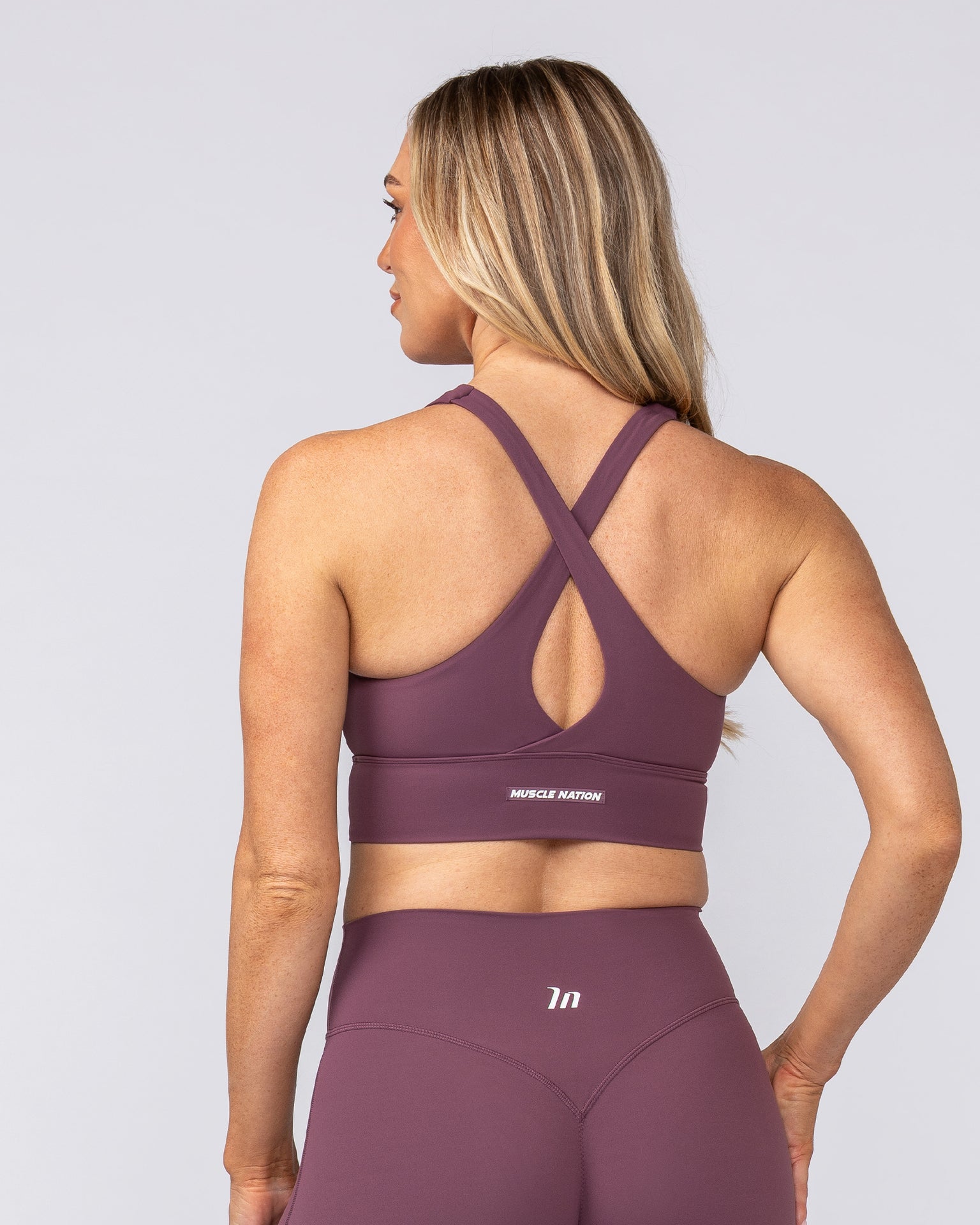 Allure Longline Bra - Acai-Sports Bras-XS-082502ACAI-XS-MNAPPRL43629-4-Muscle Nation