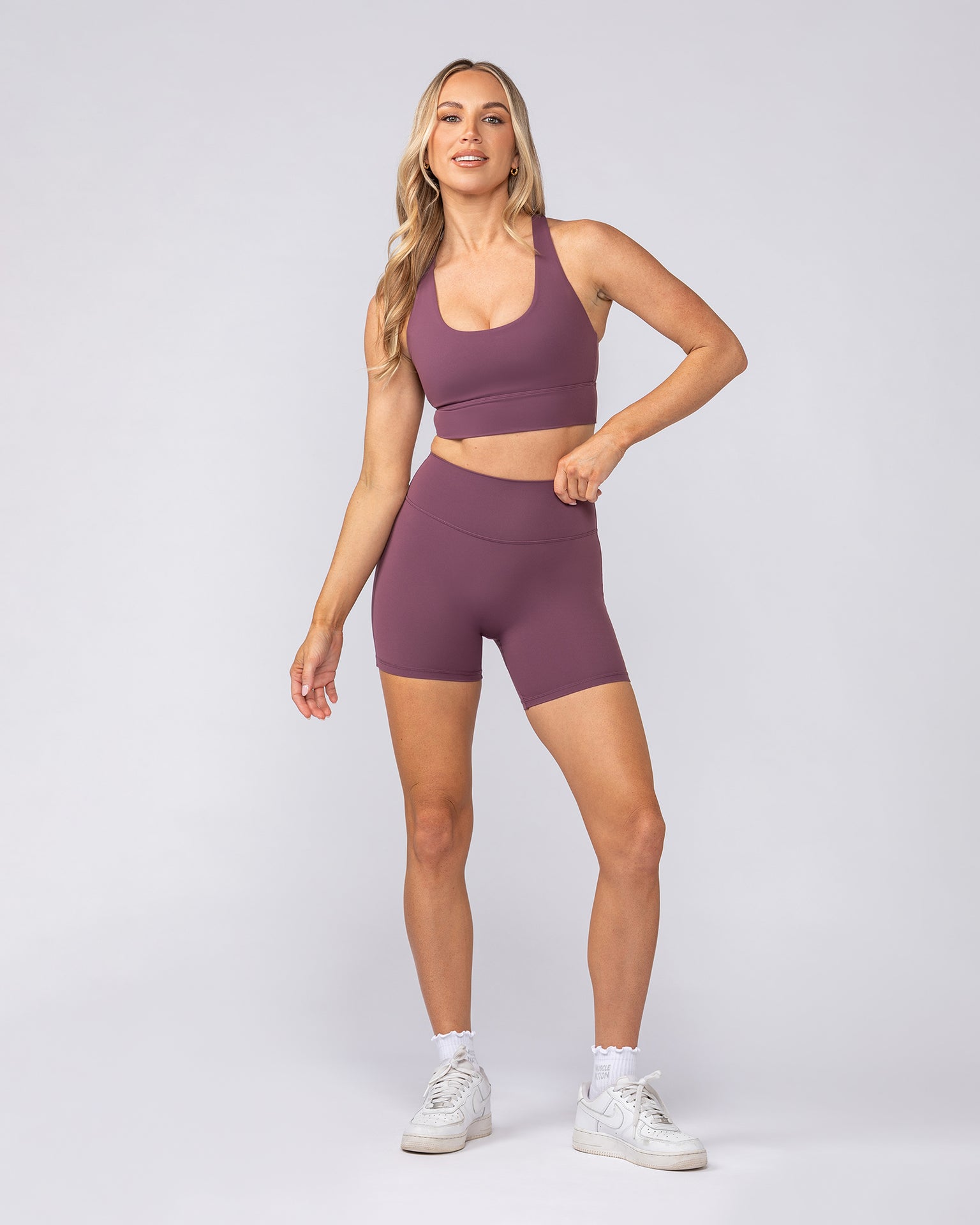 Allure Longline Bra - Acai-Sports Bras-XS-082502ACAI-XS-MNAPPRL43629-5-Muscle Nation