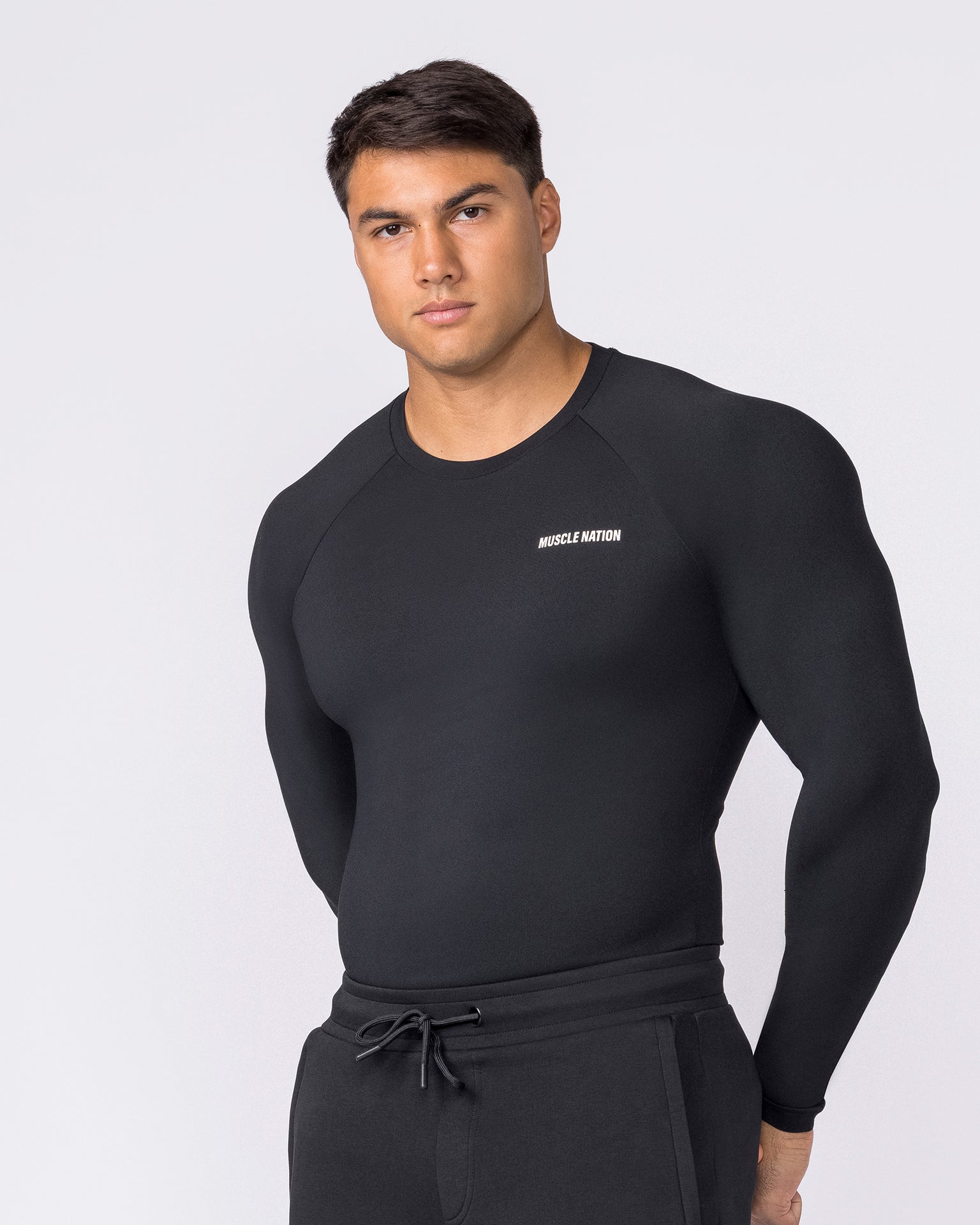 Apex Long Sleeve Tee - Black-T-Shirts-XS-042647BLK-XS-MNAPPRL50525-4-Muscle Nation