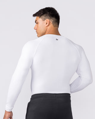 Apex Long Sleeve Tee - White-Long Sleeve T-Shirts-XS-042647WHT-XS-MNAPPRL50540-2-Muscle Nation