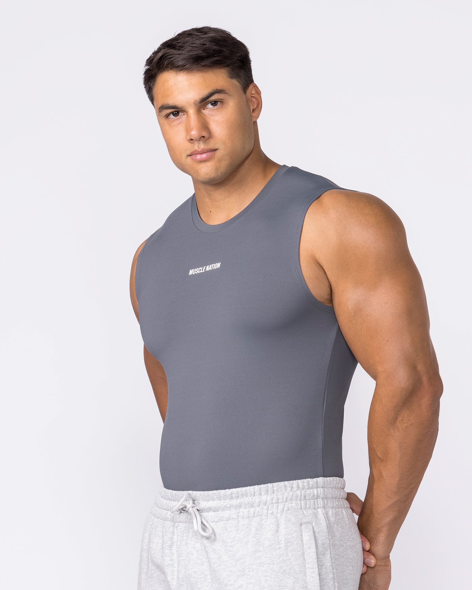 Apex Sleeveless Tee - Tornado-Singlets & Tanks-S-042649TRNDO-S-MNAPPRL50554-4-Muscle Nation