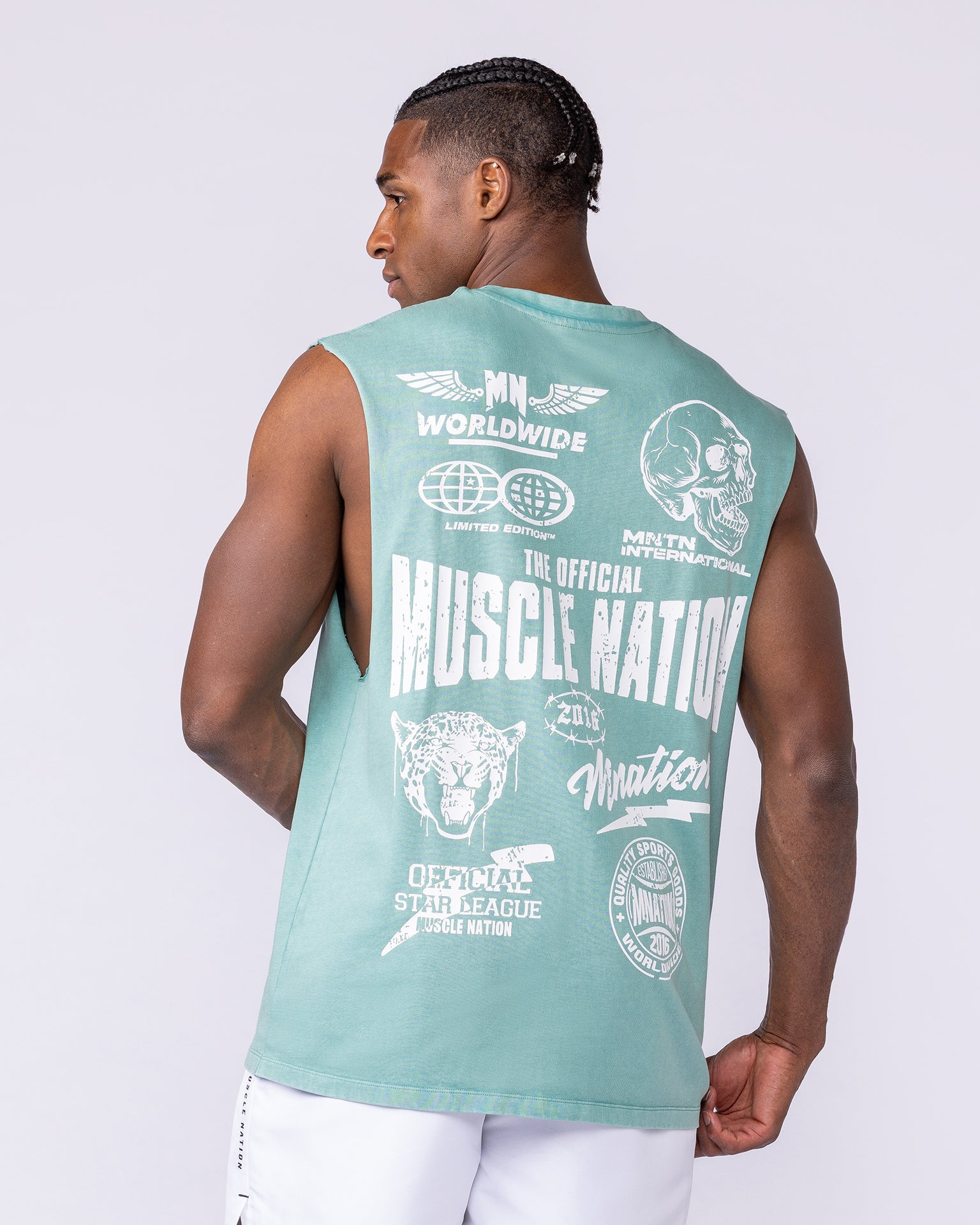 Archives Vintage Muscle Tank - Washed Alpine-Singlets & Tanks-S-1125218WAPN-S-MNAPPRL47273-1-Muscle Nation