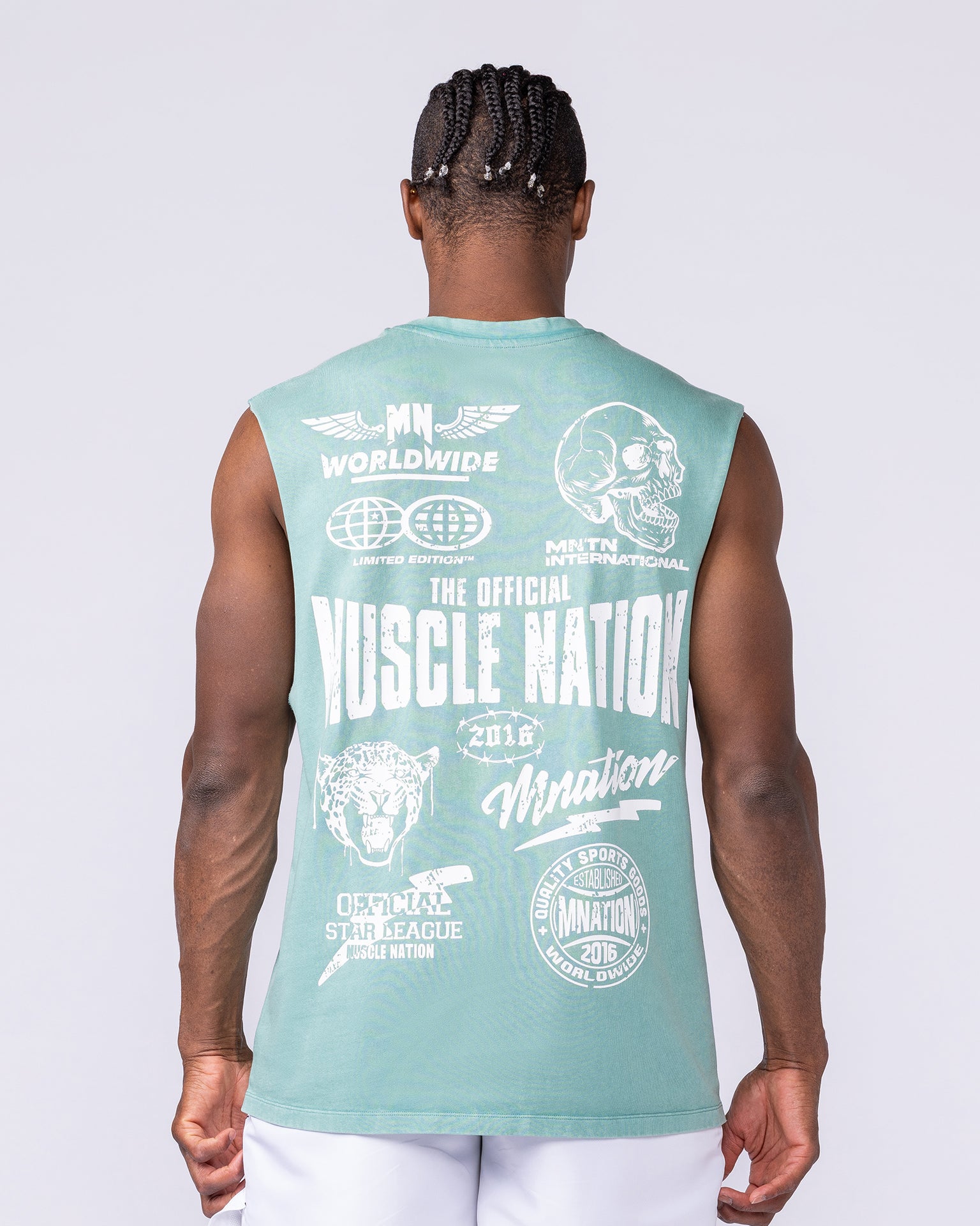 Archives Vintage Muscle Tank - Washed Alpine-Singlets & Tanks-S-1125218WAPN-S-MNAPPRL47273-4-Muscle Nation