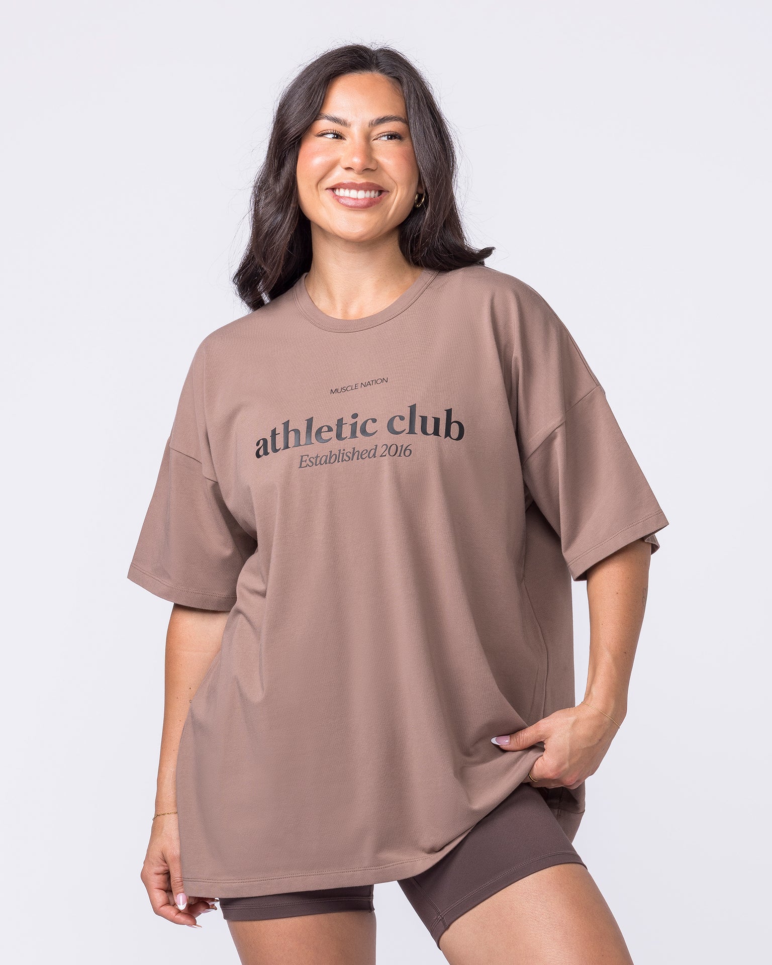 Athletic Club Oversized Tee - Cookie-T-Shirts-XXS-022613CKE-XXS-MNAPPRL48587-2-Muscle Nation