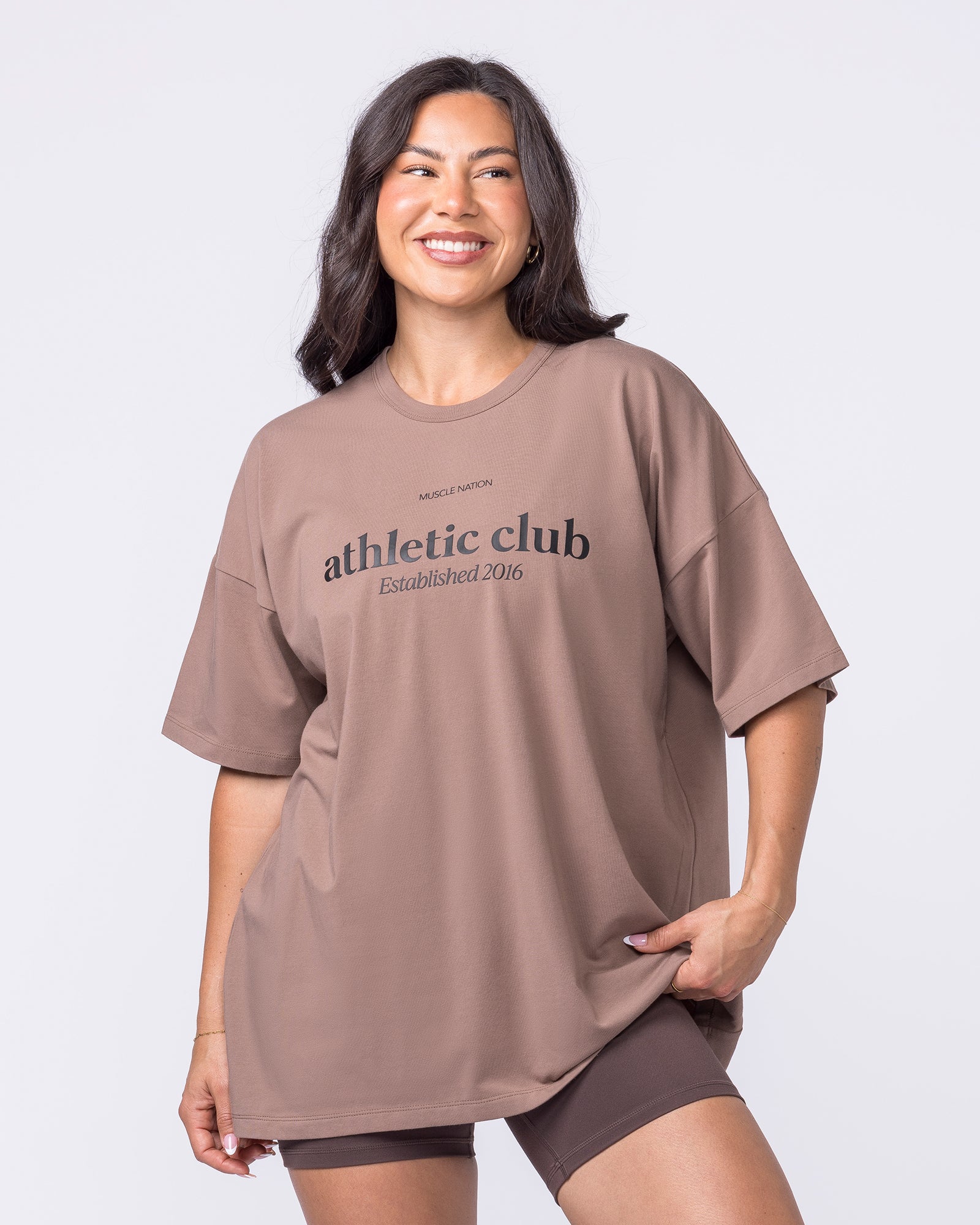 Athletic Club Oversized Tee - Cookie-T-Shirts-XXS-022613CKE-XXS-MNAPPRL48587-2-Muscle Nation