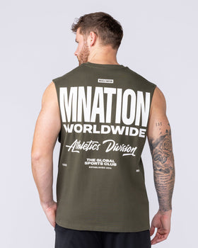 Athletic Division Muscle Tank - Dark Khaki-Singlets & Tanks-S-1125221DKHAKI-S-MNAPPRL47294-1-Muscle Nation