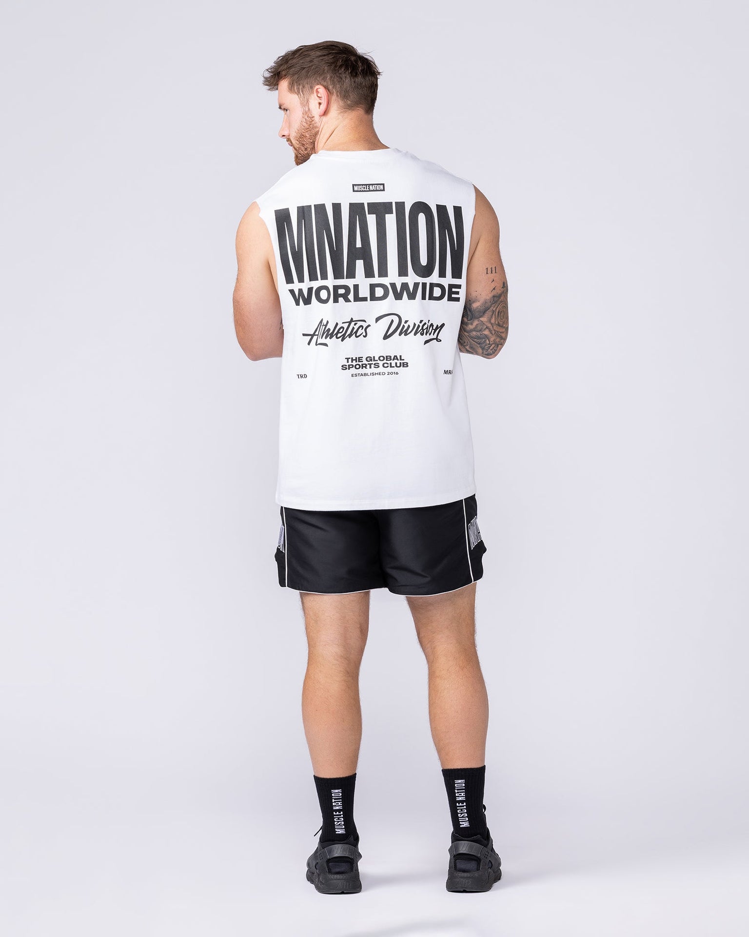Athletic Division Muscle Tank - White-Singlets & Tanks-S-1125221WHT-S-MNAPPRL47287-6-Muscle Nation
