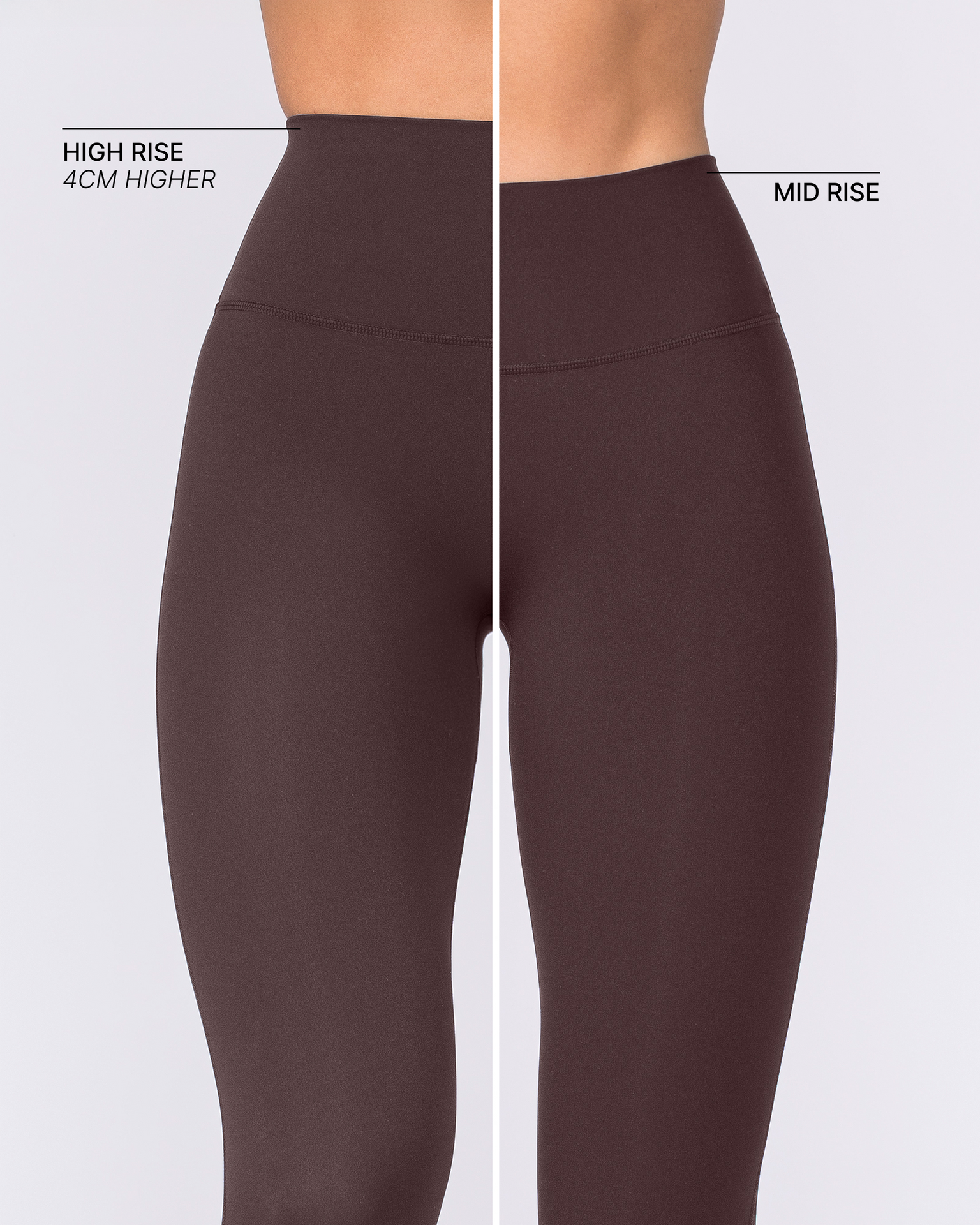 Aura Peachy High Invisible Scrunch Ankle Leggings - Cocoa-Leggings-XXS-032606COCOA-XXS-MNAPPRL48906-2-Muscle Nation