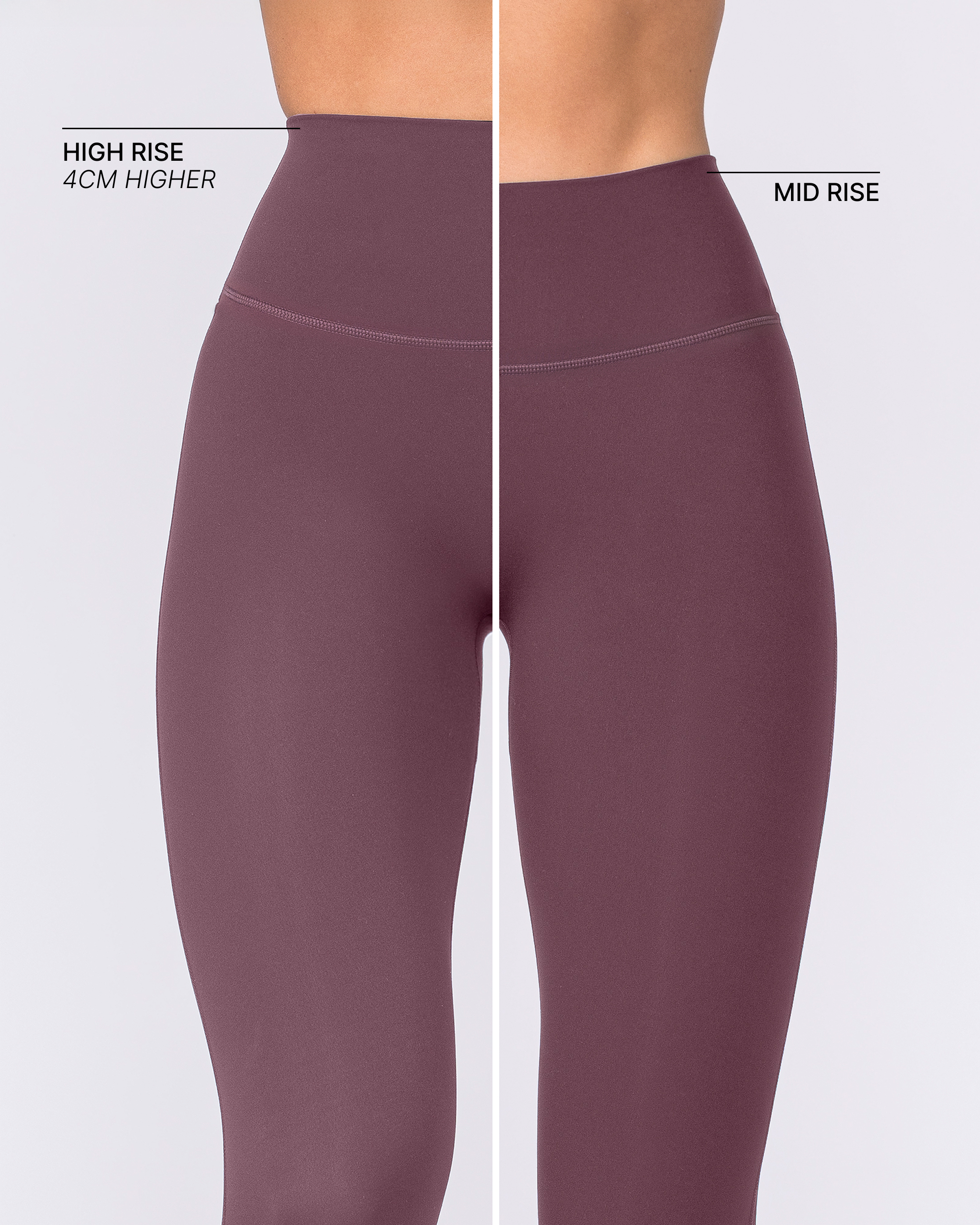 Aura Peachy High Invisible Scrunch Ankle Leggings - Dark Cherry-Leggings-XXS-032606DKCHRY-XXS-MNAPPRL48897-2-Muscle Nation