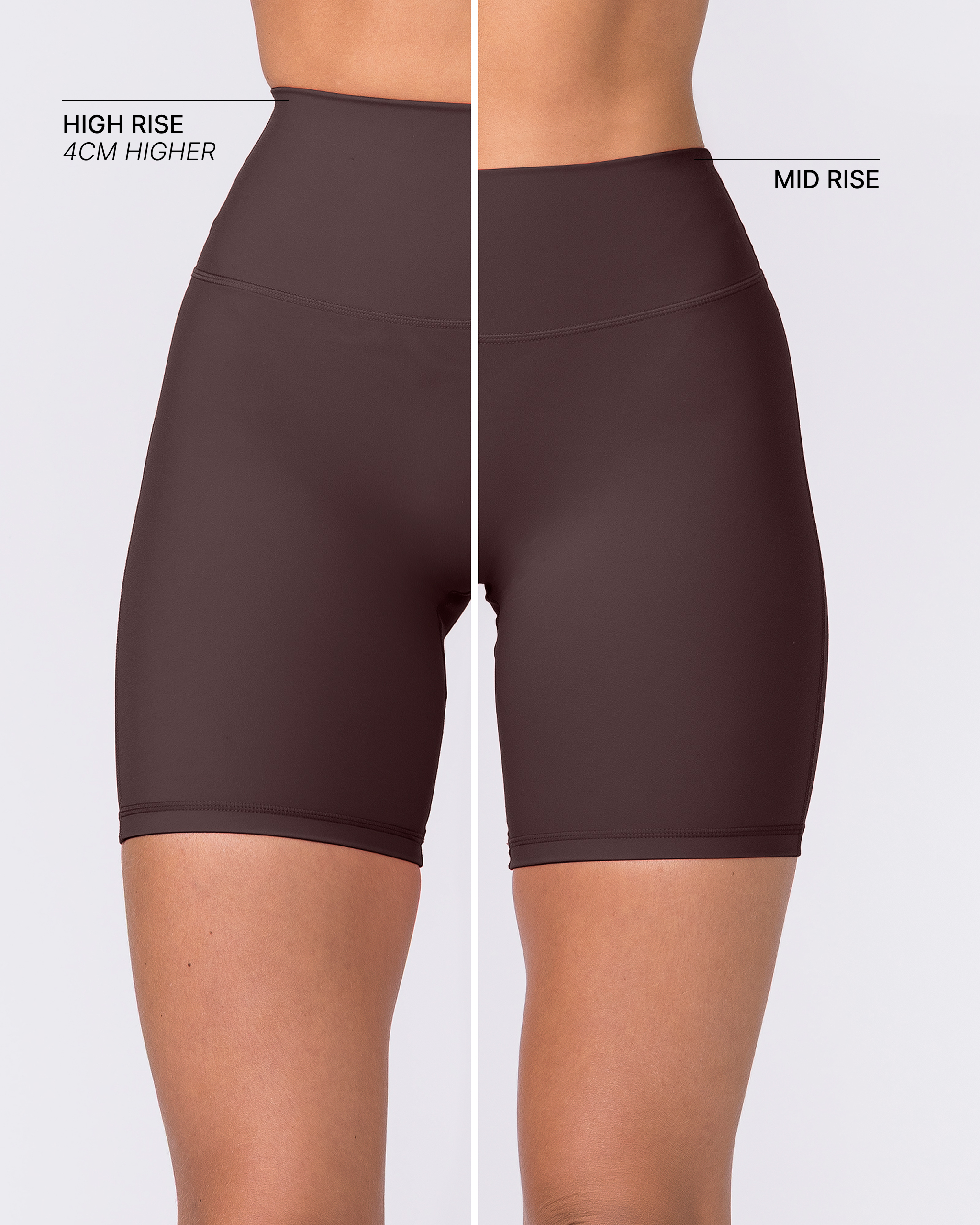 Aura Peachy High Invisible Scrunch Bike Shorts - Cocoa-Shorts-XXS-032604COCOA-XXS-MNAPPRL48942-2-Muscle Nation