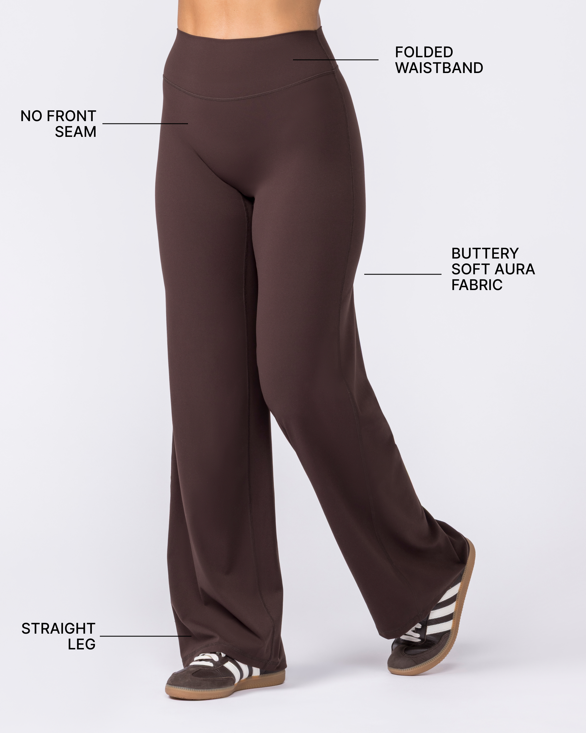 Aura Straight Leg Leggings Short - Cocoa-Leggings-XXS-032656COCOA-XXS-MNAPPRL51578-2-Muscle Nation