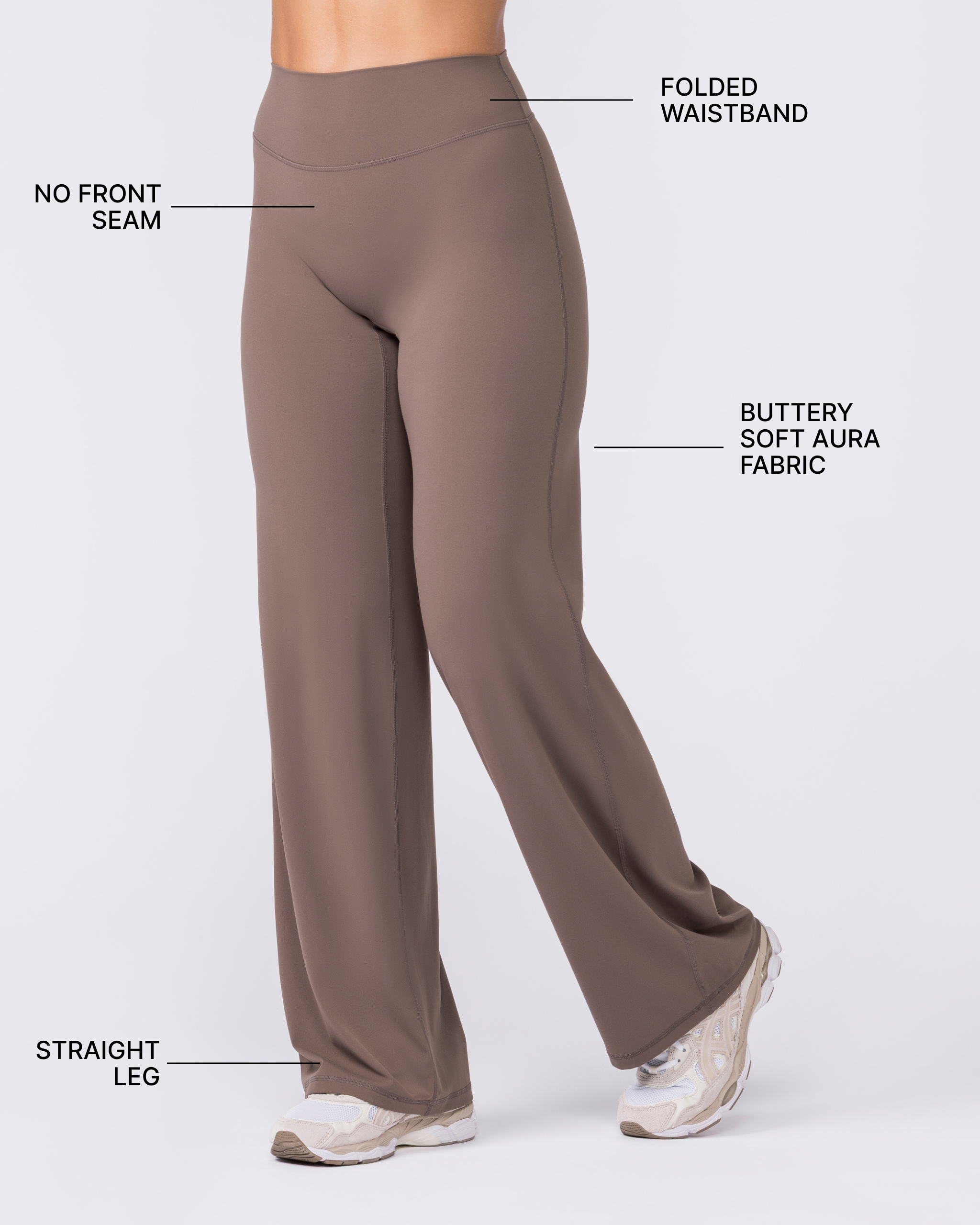 Aura Straight Leggings - Taupe-Leggings-XXS-032628TAUPE-XXS-MNAPPRL49733-2-Muscle Nation