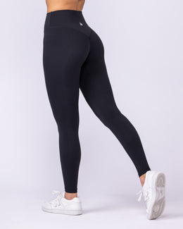 Aura Back Pocket Ankle Length Leggings - Black-Leggings-XXS-1125123BLK-XXS-MNAPPRL45482-1-Muscle Nation