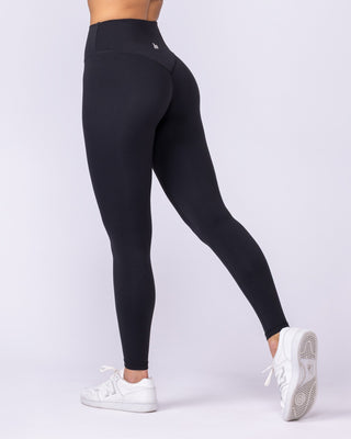 Aura Back Pocket Ankle Length Leggings - Black-Leggings-XXS-1125123BLK-XXS-MNAPPRL45482-1-Muscle Nation