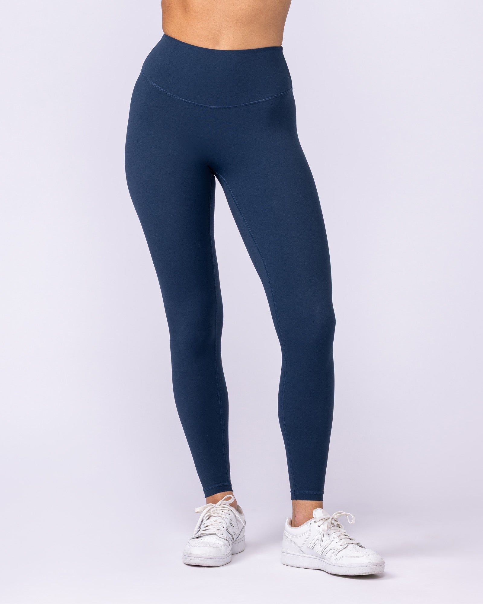 Aura Back Pocket Ankle Length Leggings - Navy-Leggings-XXS-1125123NAVY-XXS-MNAPPRL45509-4-Muscle Nation