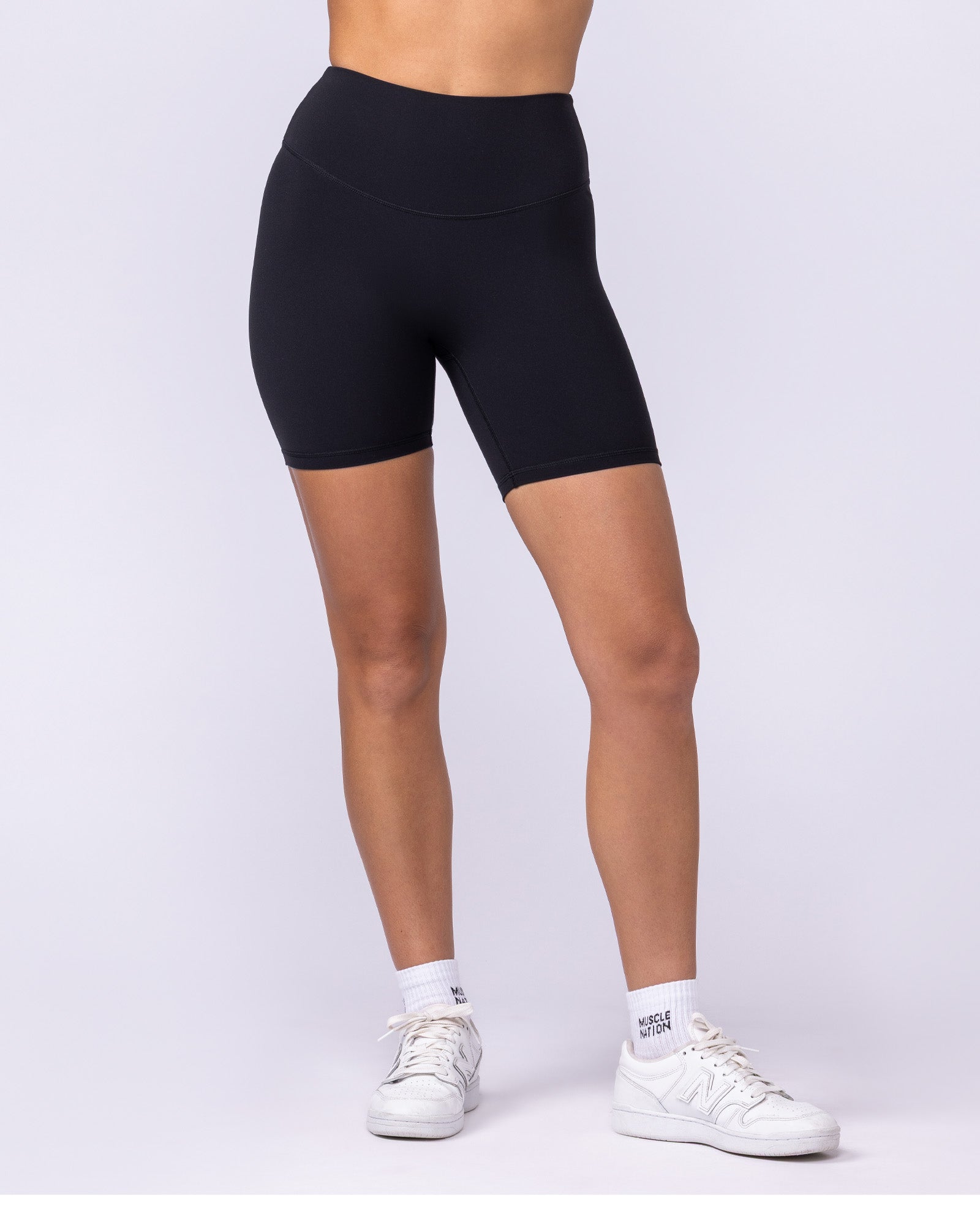 Aura Back Pocket Bike Shorts - Black-Shorts-XXS-1125120BLK-XXS-MNAPPRL45518-4-Muscle Nation